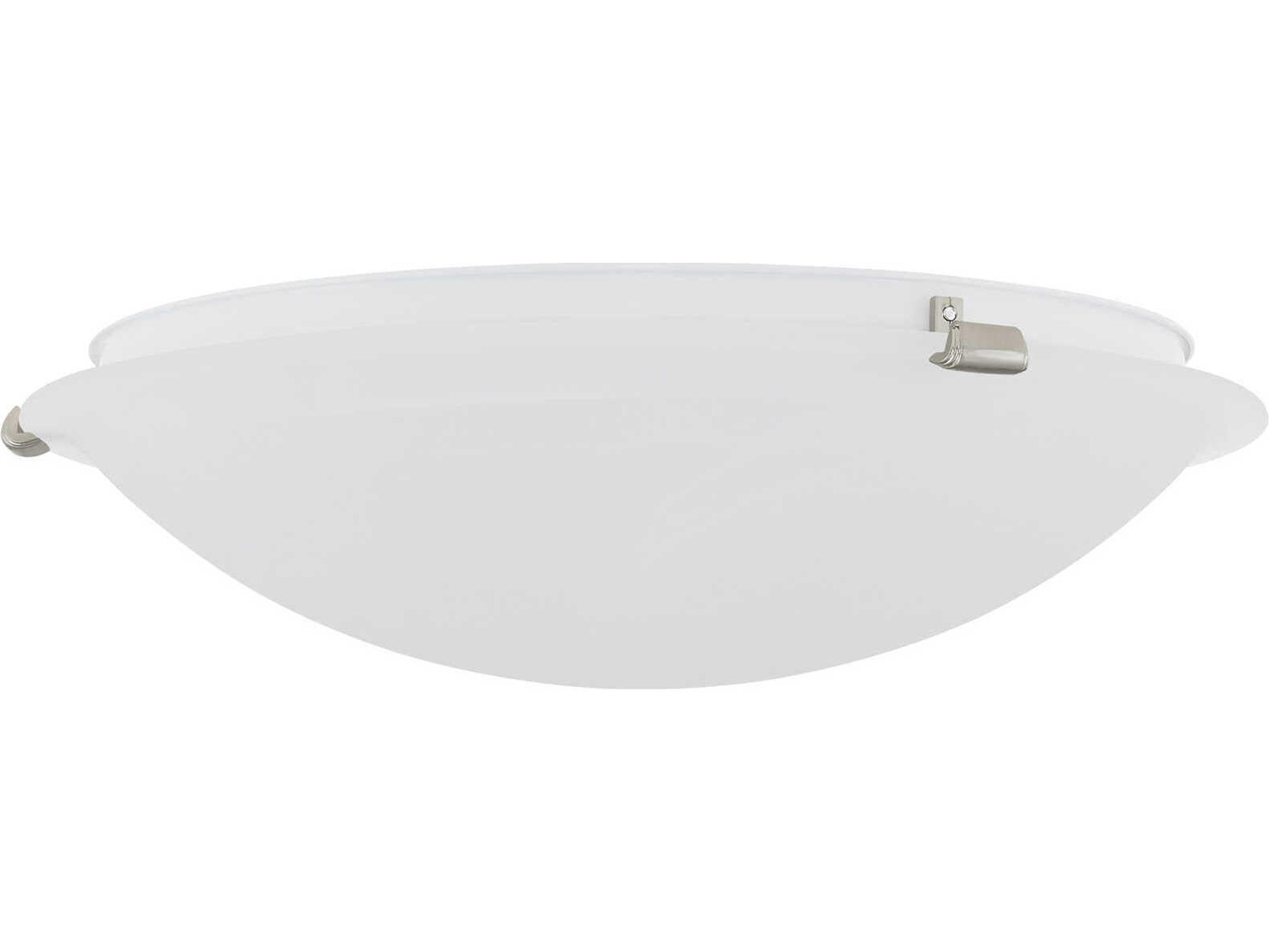 Livex Lighting Oasis 4-Light Brushed Nickel Glass Bowl Flush Mount