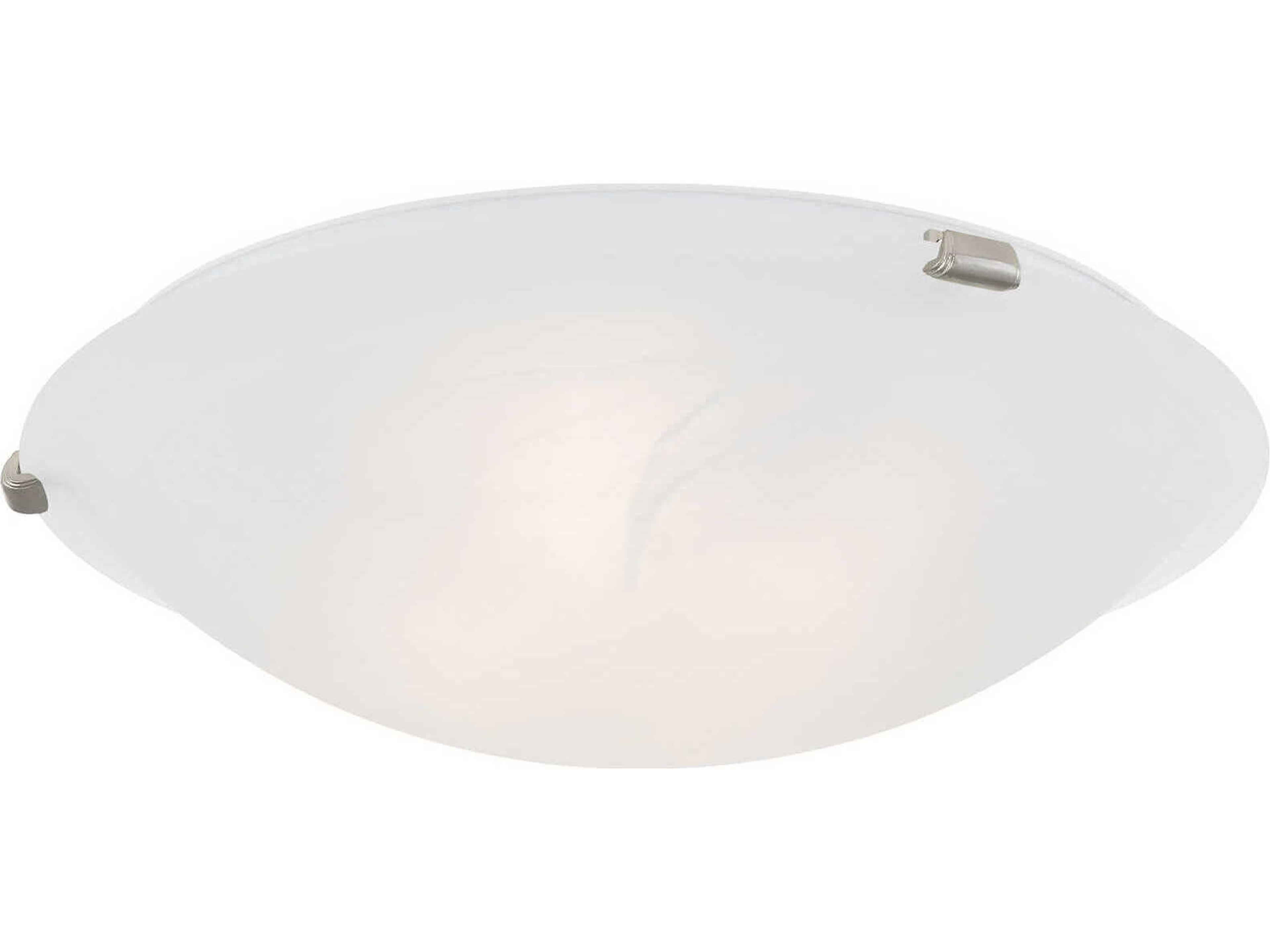 Livex Lighting Oasis 4-Light Brushed Nickel Glass Bowl Flush Mount