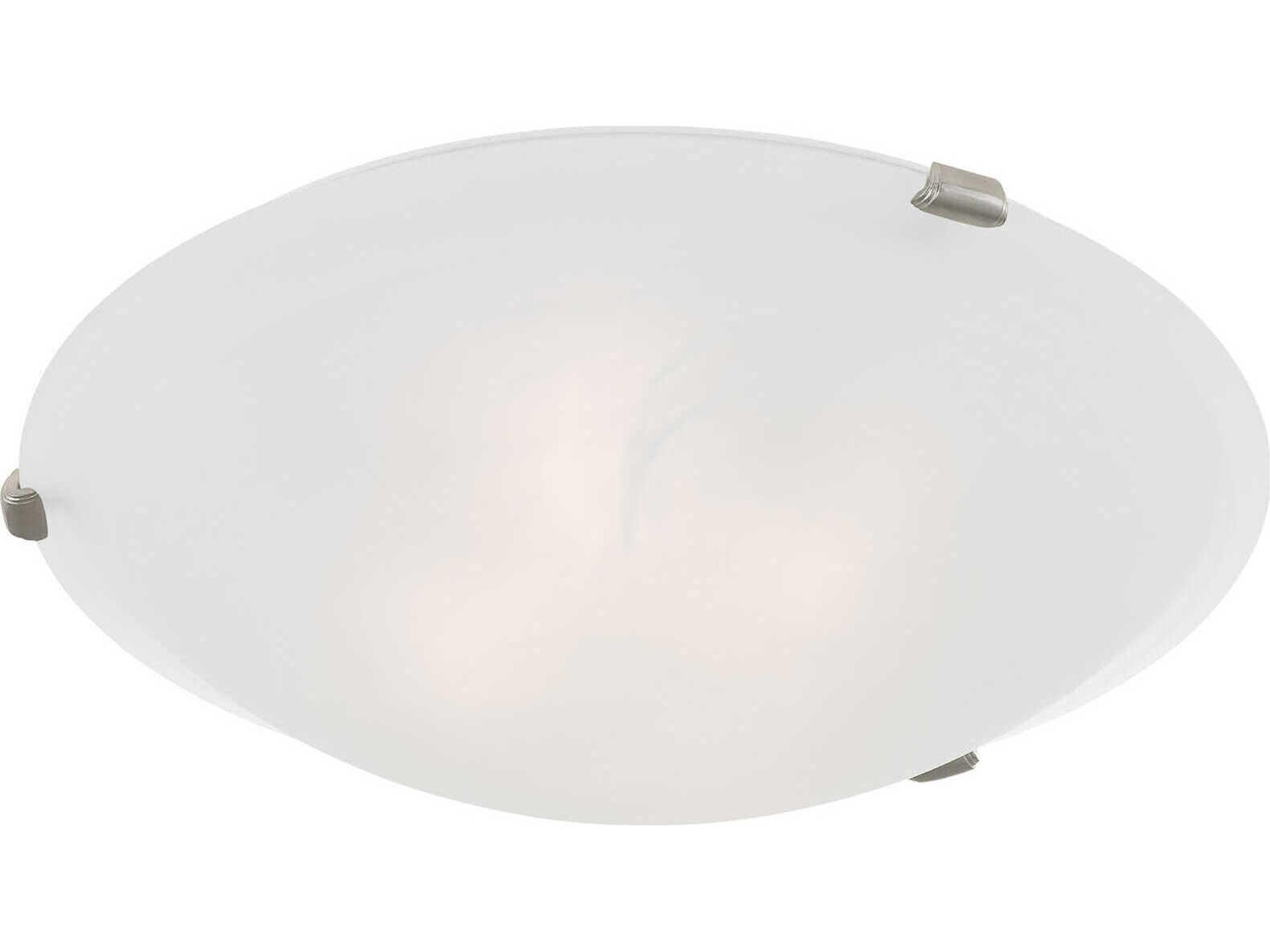 Livex Lighting Oasis 4-Light Brushed Nickel Glass Bowl Flush Mount
