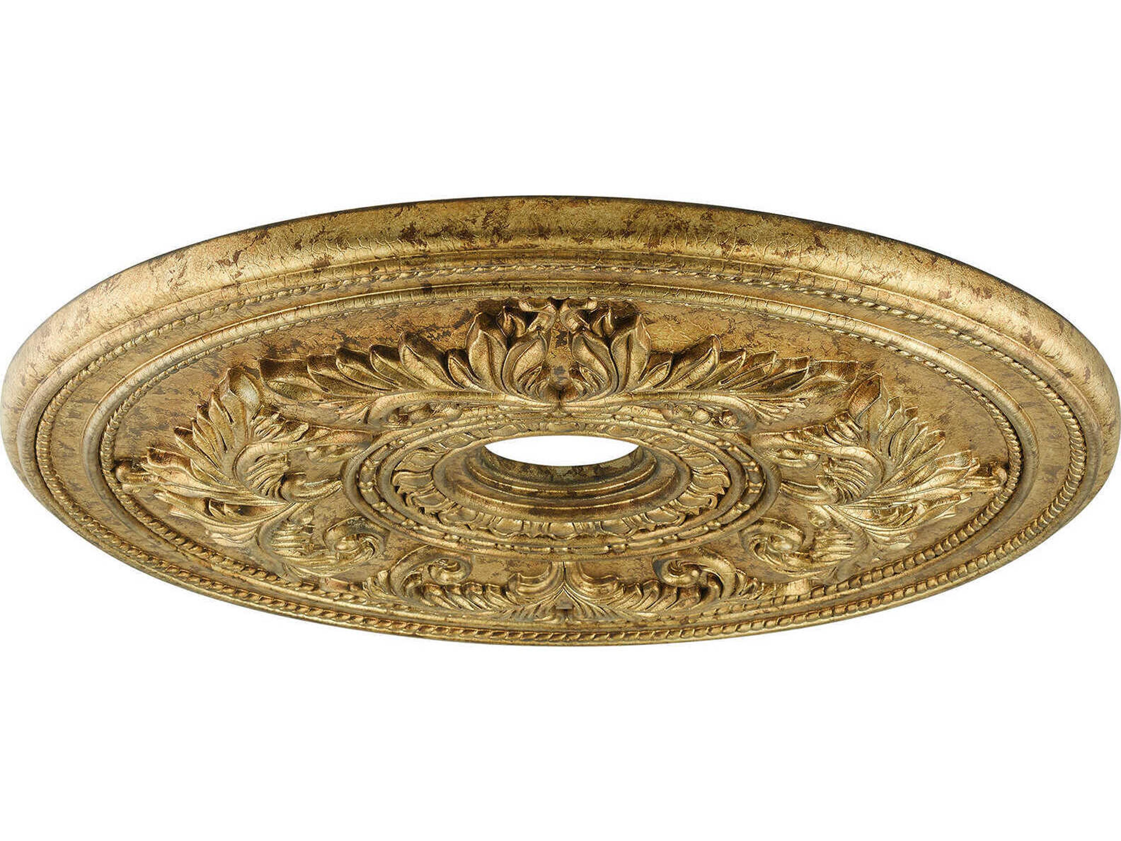 Livex Lighting Versailles Vintage Gold Leaf Ceiling Medallion