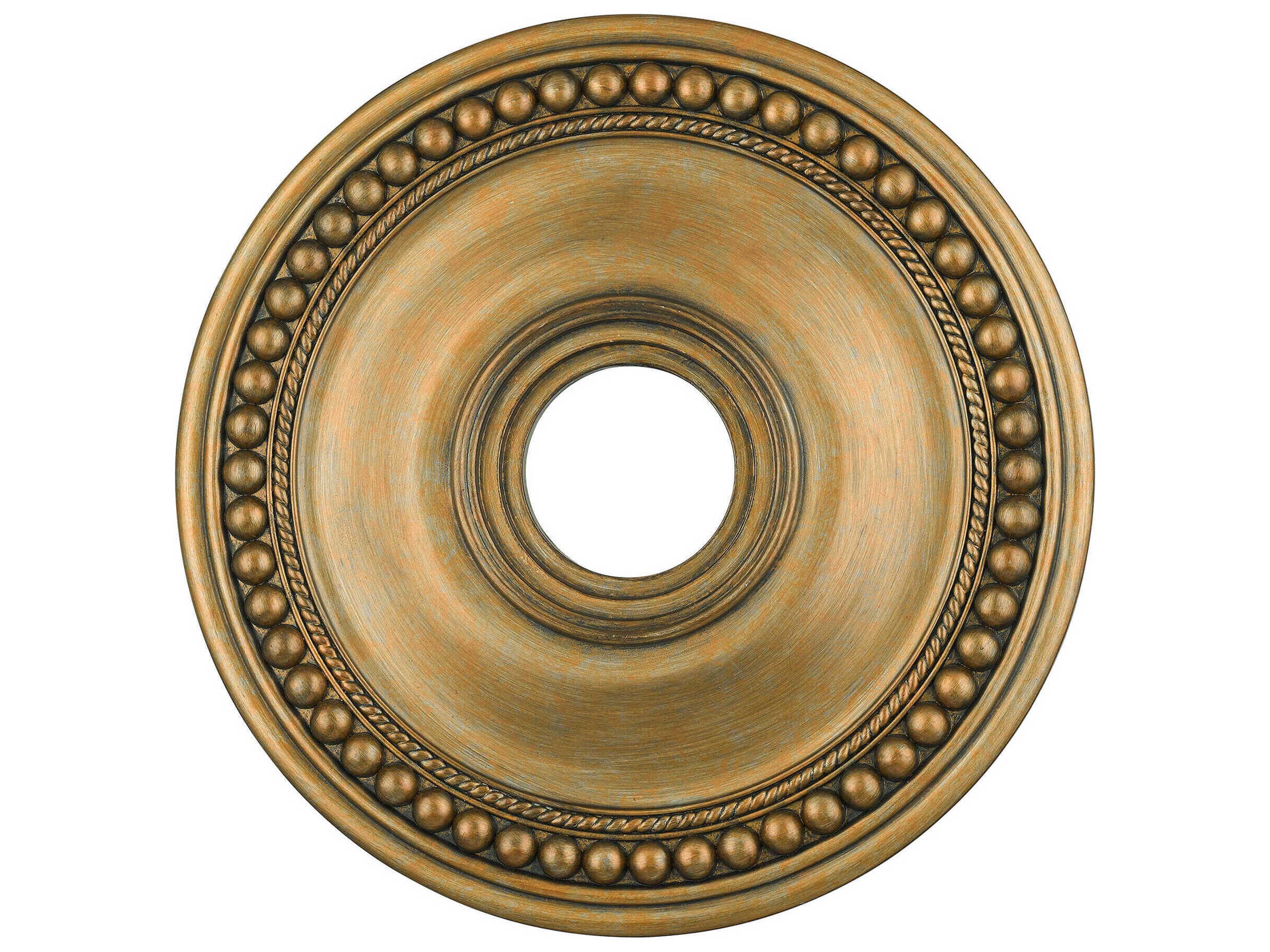 Livex Lighting Wingate Antique Gold Leaf 20" Ceiling Medallion