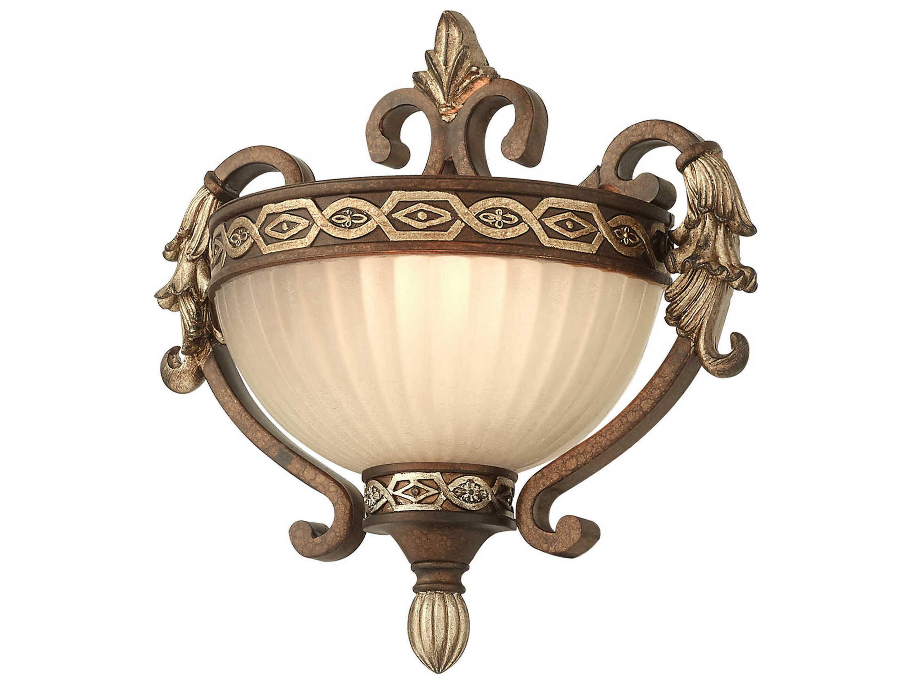 Livex Lighting Seville 1-Light Palacial Bronze Gilded Glass Wall Sconce