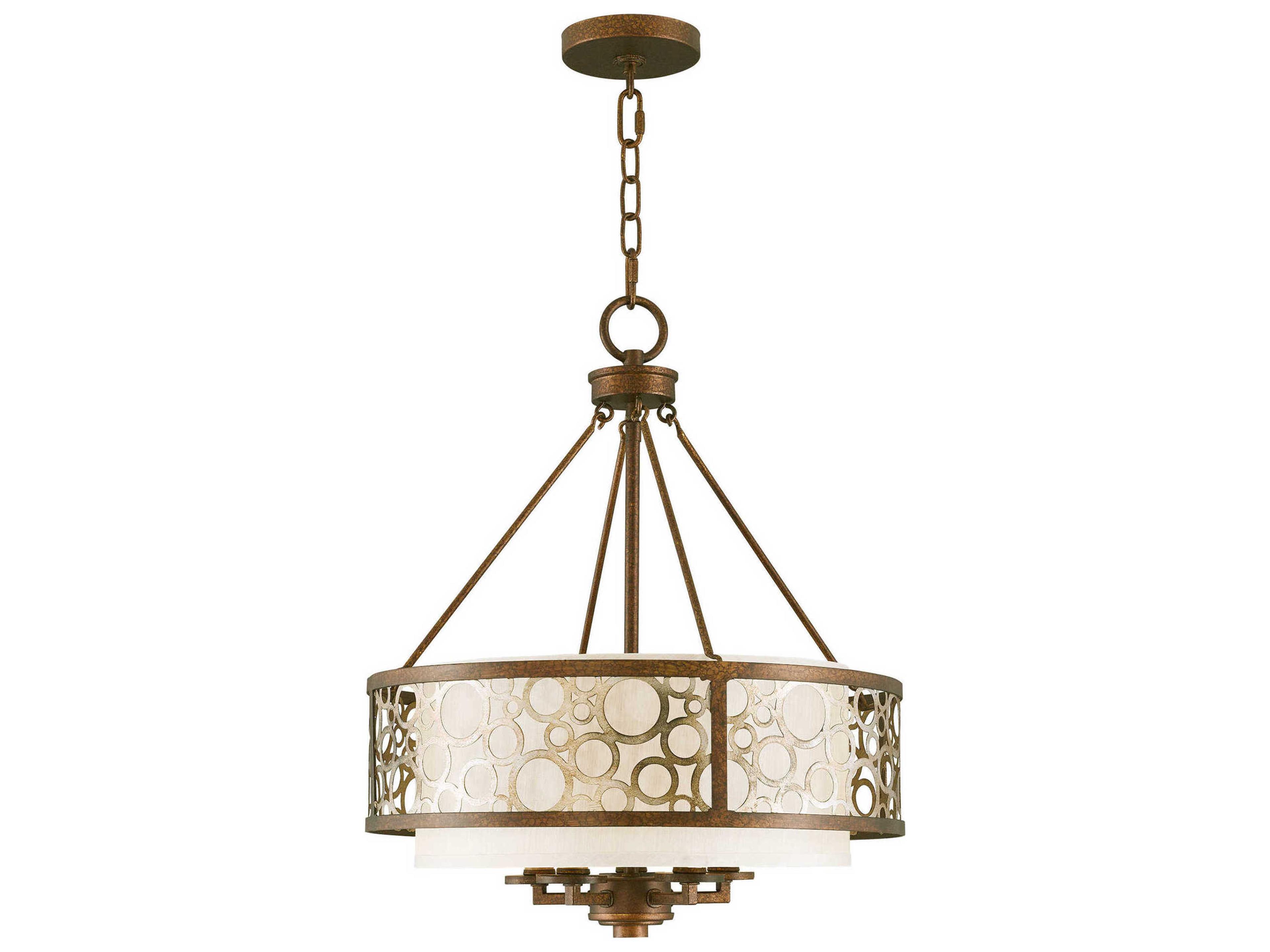 Livex Lighting Avalon 5-Light Palacial Bronze Gilded Drum Chandelier