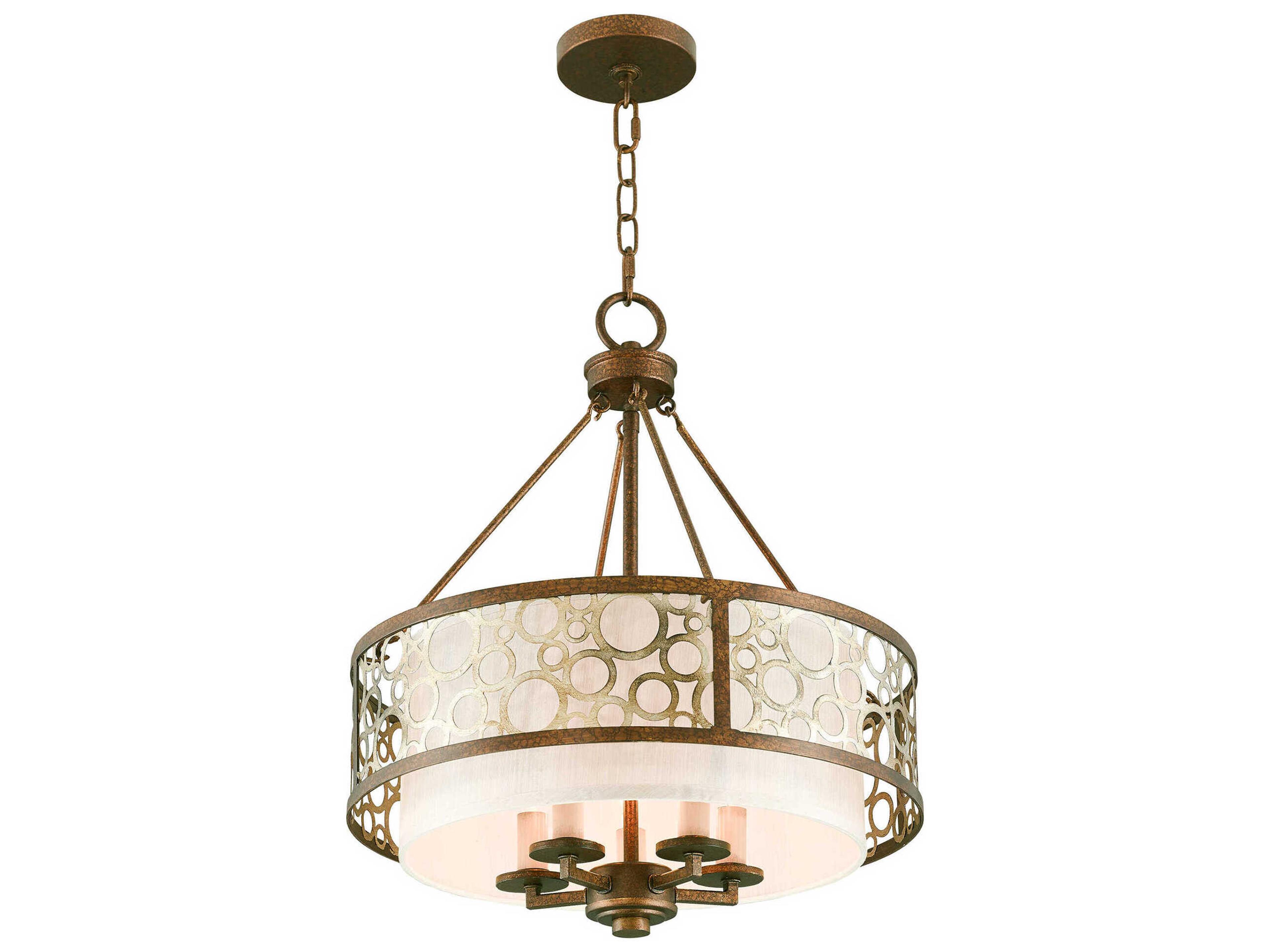 Livex Lighting Avalon 5-Light Palacial Bronze Gilded Drum Chandelier