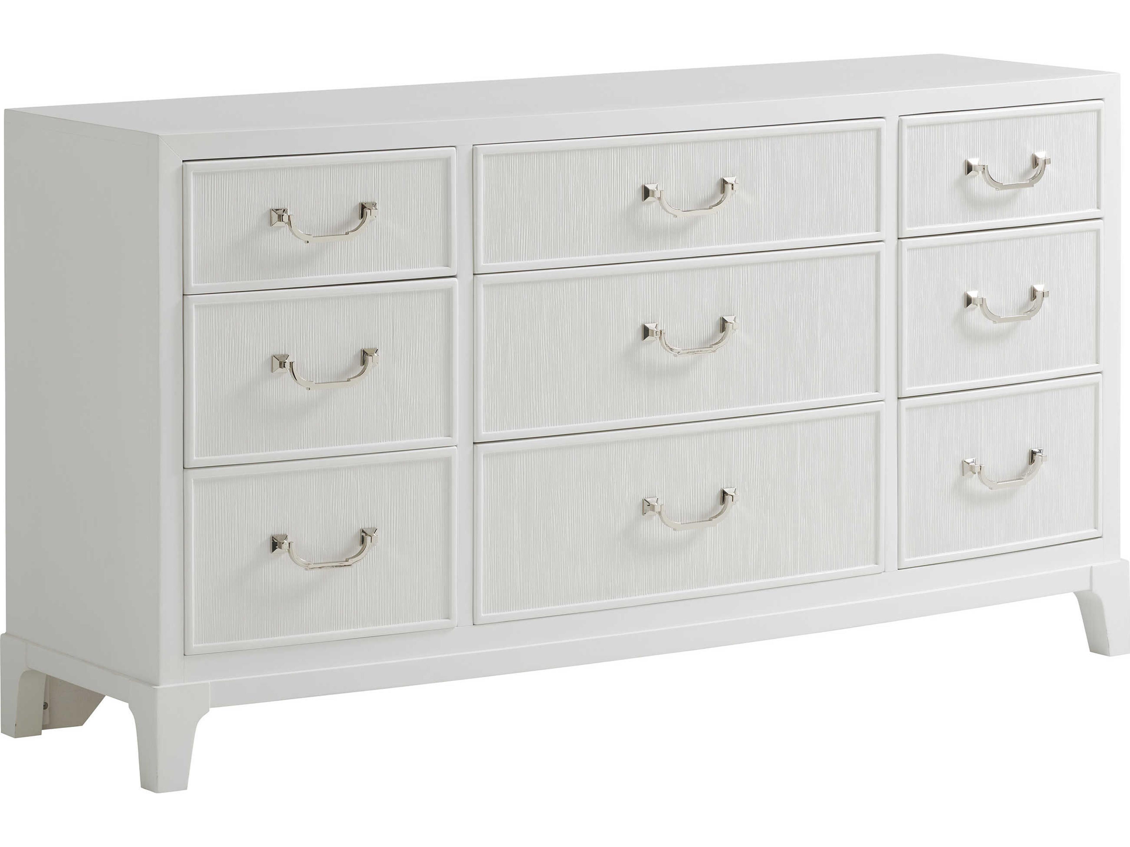 Avondale Silver Lake 9-Drawer Triple Dresser in White Finish