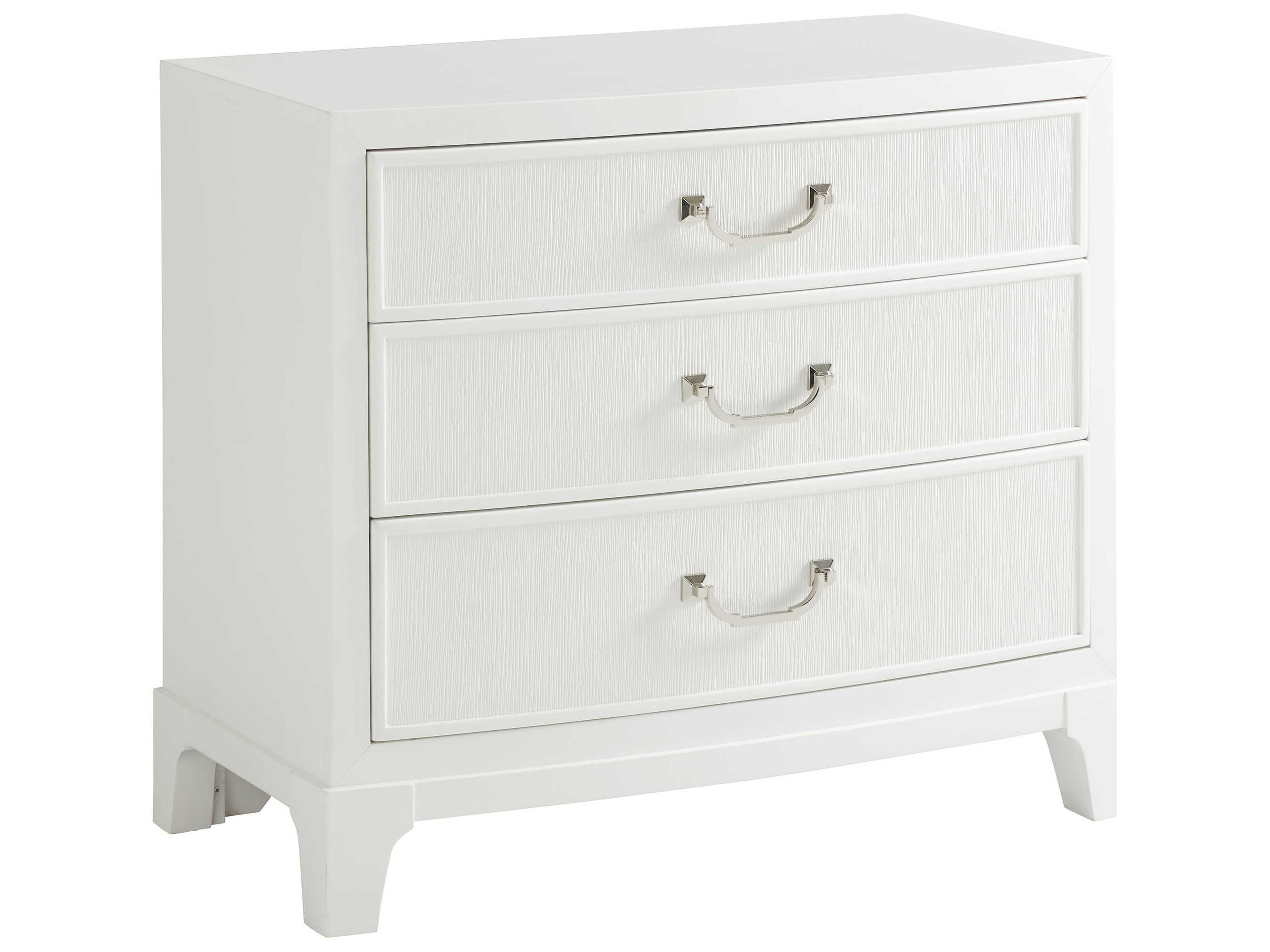 Avondale 3-Drawers White Maple Wood Nightstand
