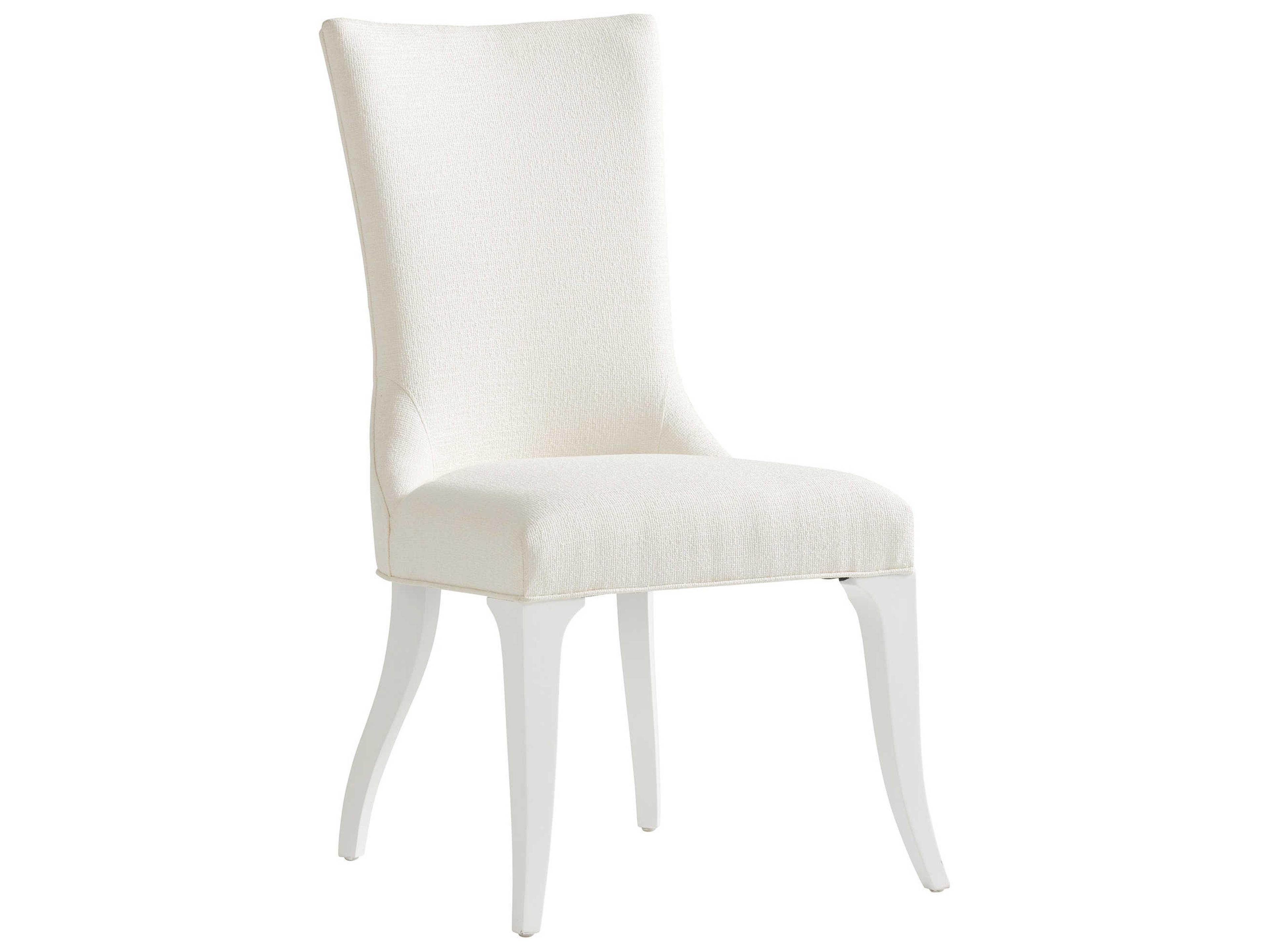 Lexington Avondale Maple Wood White Upholstered Side Dining Chair
