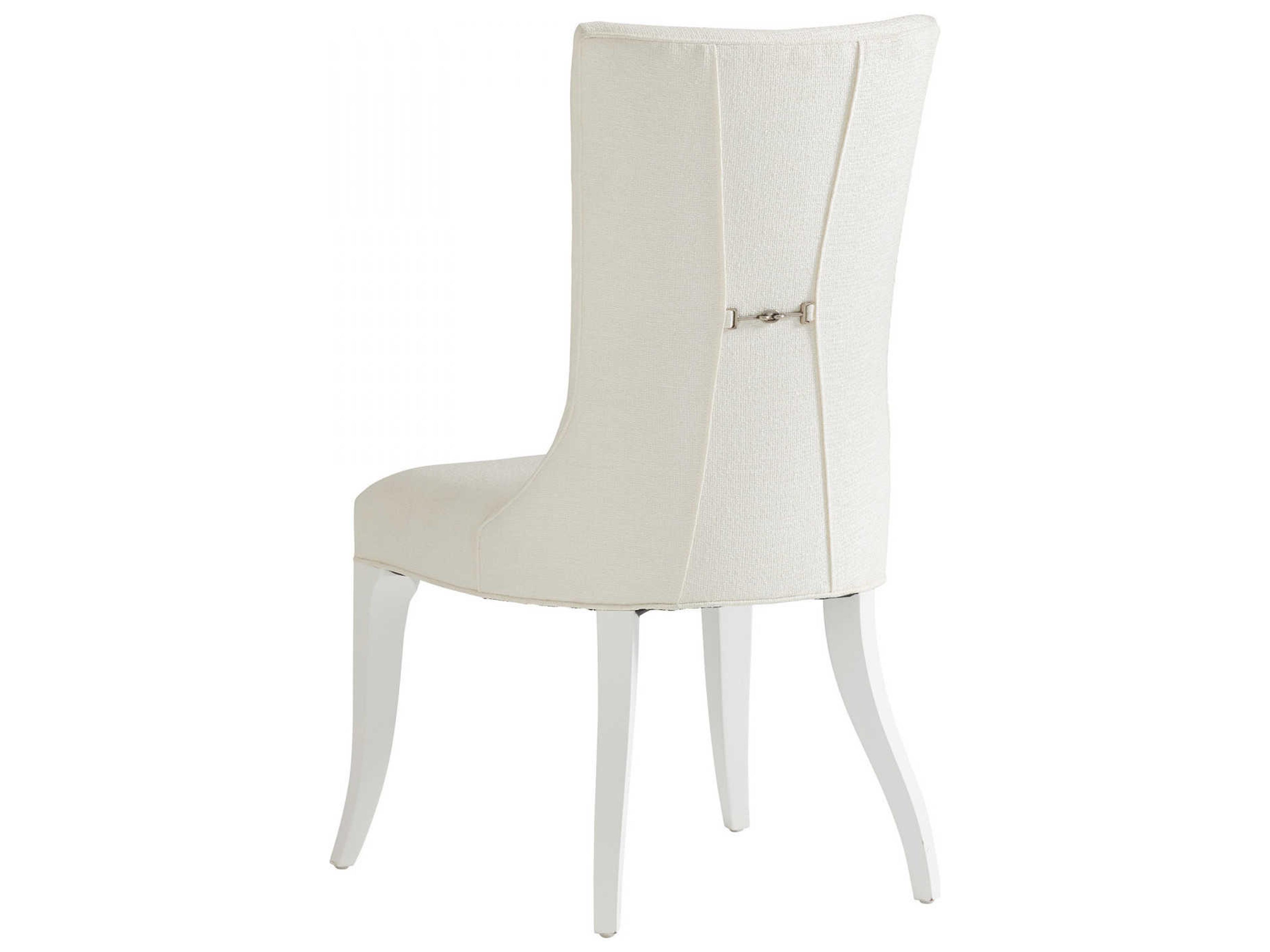Lexington Avondale Maple Wood White Upholstered Side Dining Chair