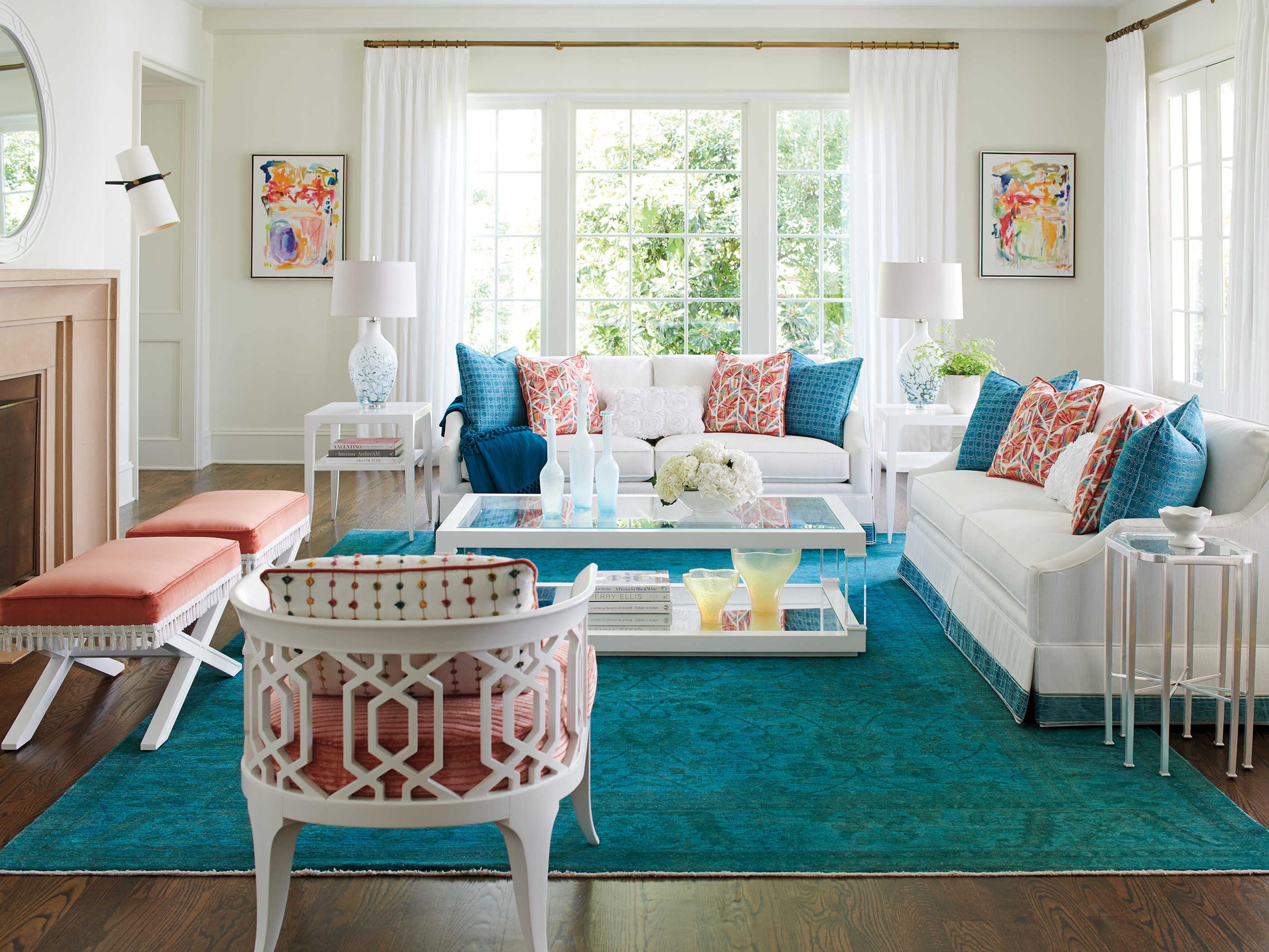 Lexington Avondale Rectangular Glass Coffee Table