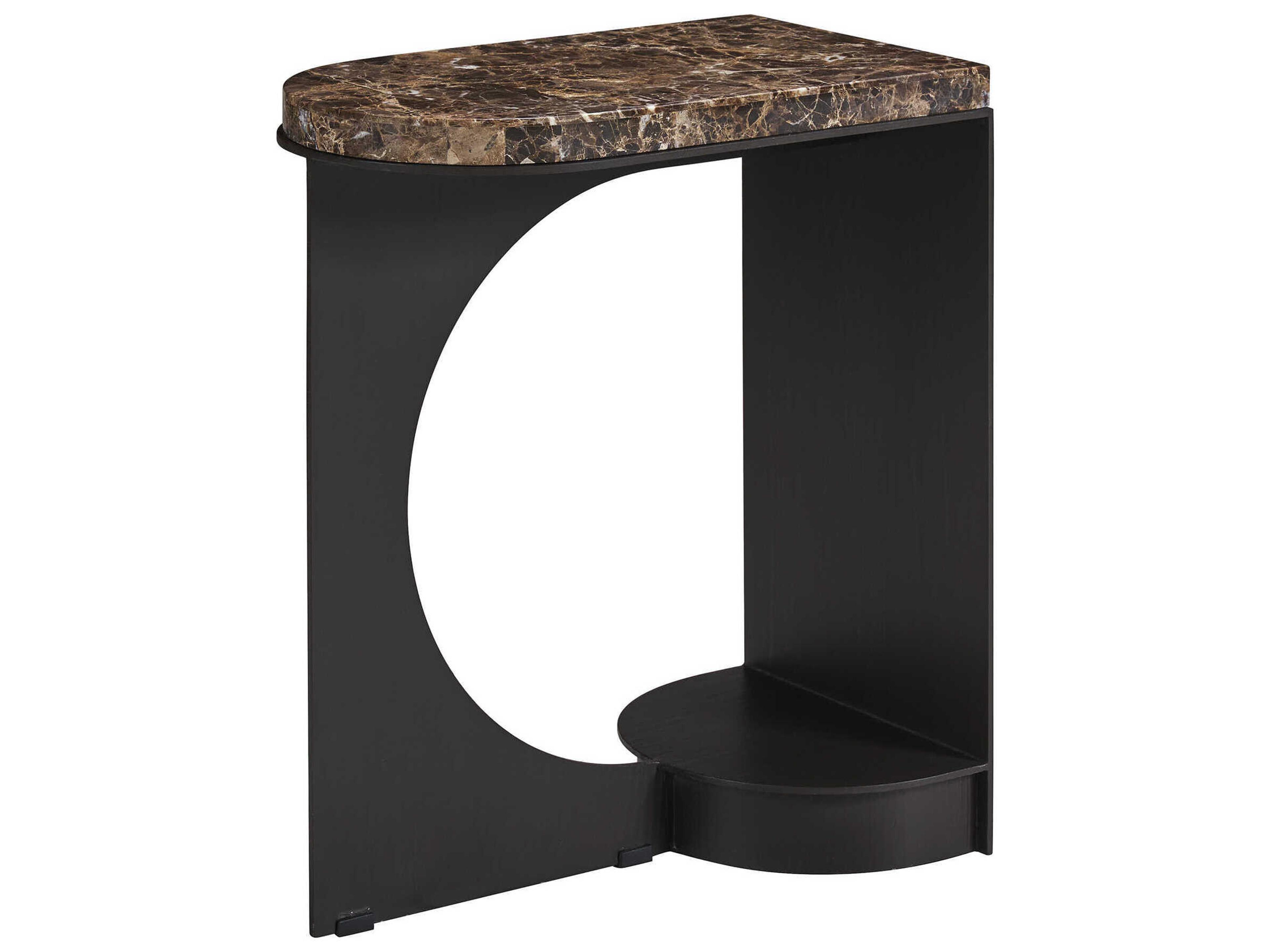 Zanzibar Marble Dark Emperador End Table