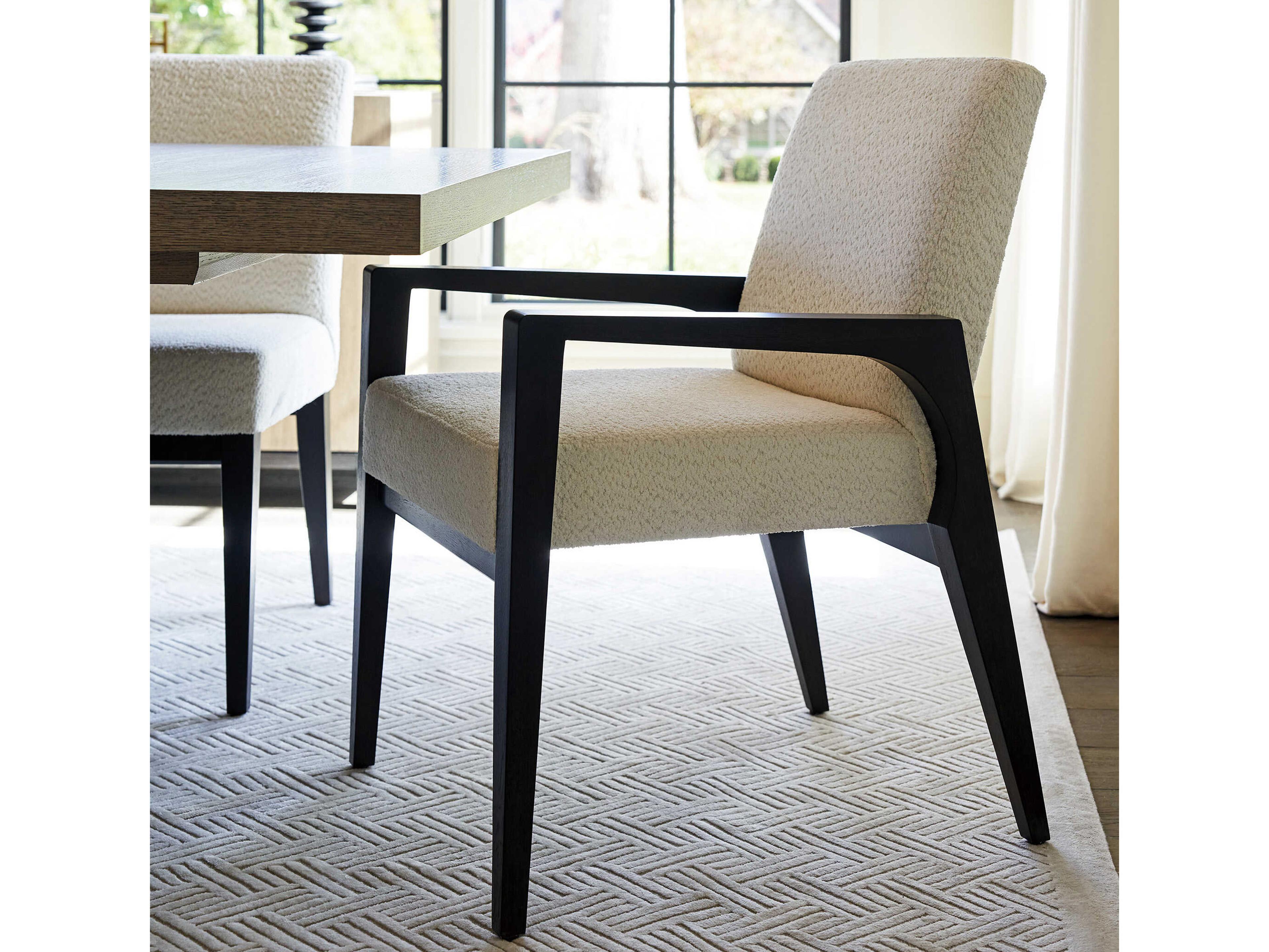 Lexington Zanzibar Beige Upholstered Arm Dining Chair