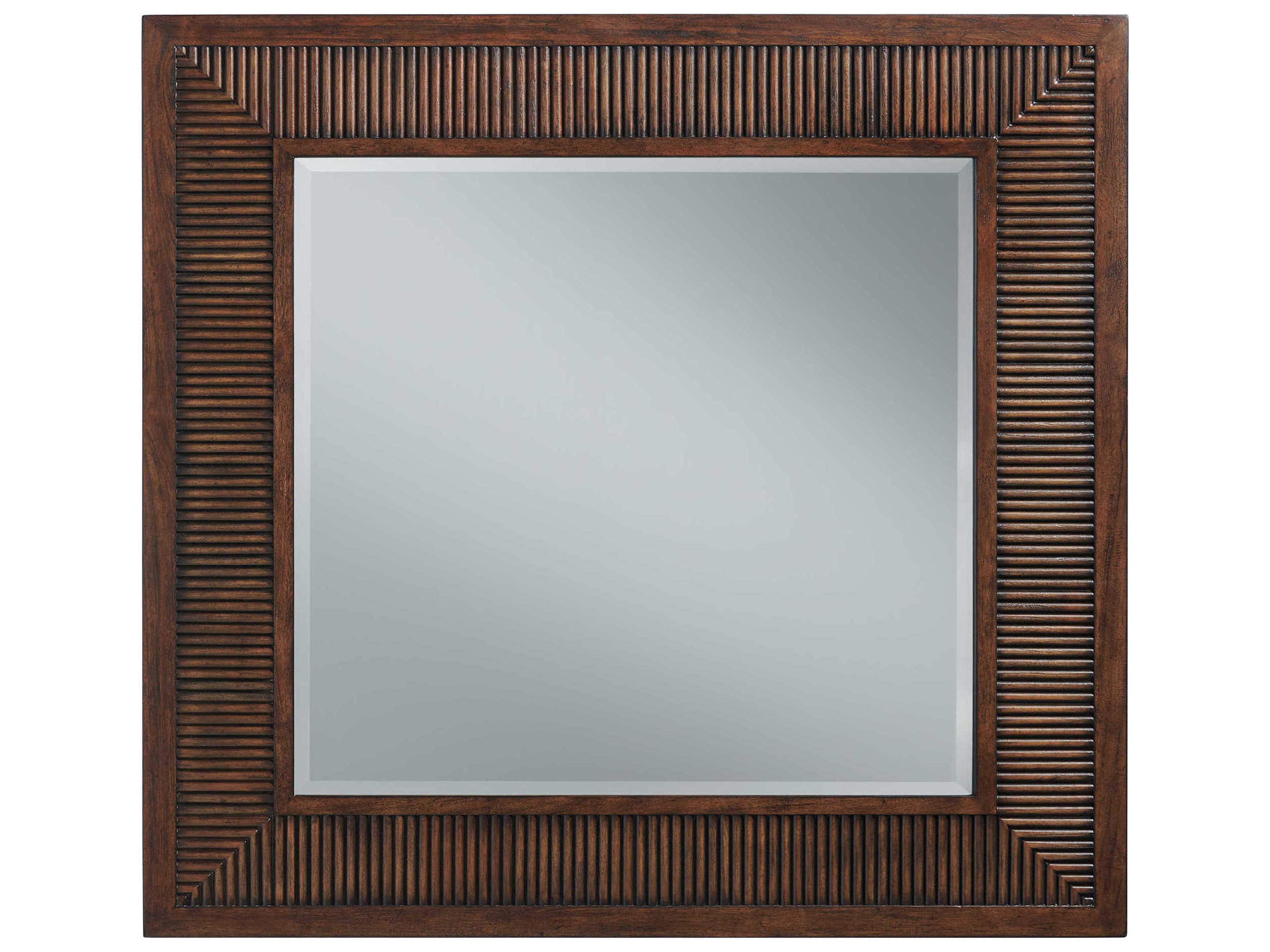 Silverado Walnut Square Wall Mirror