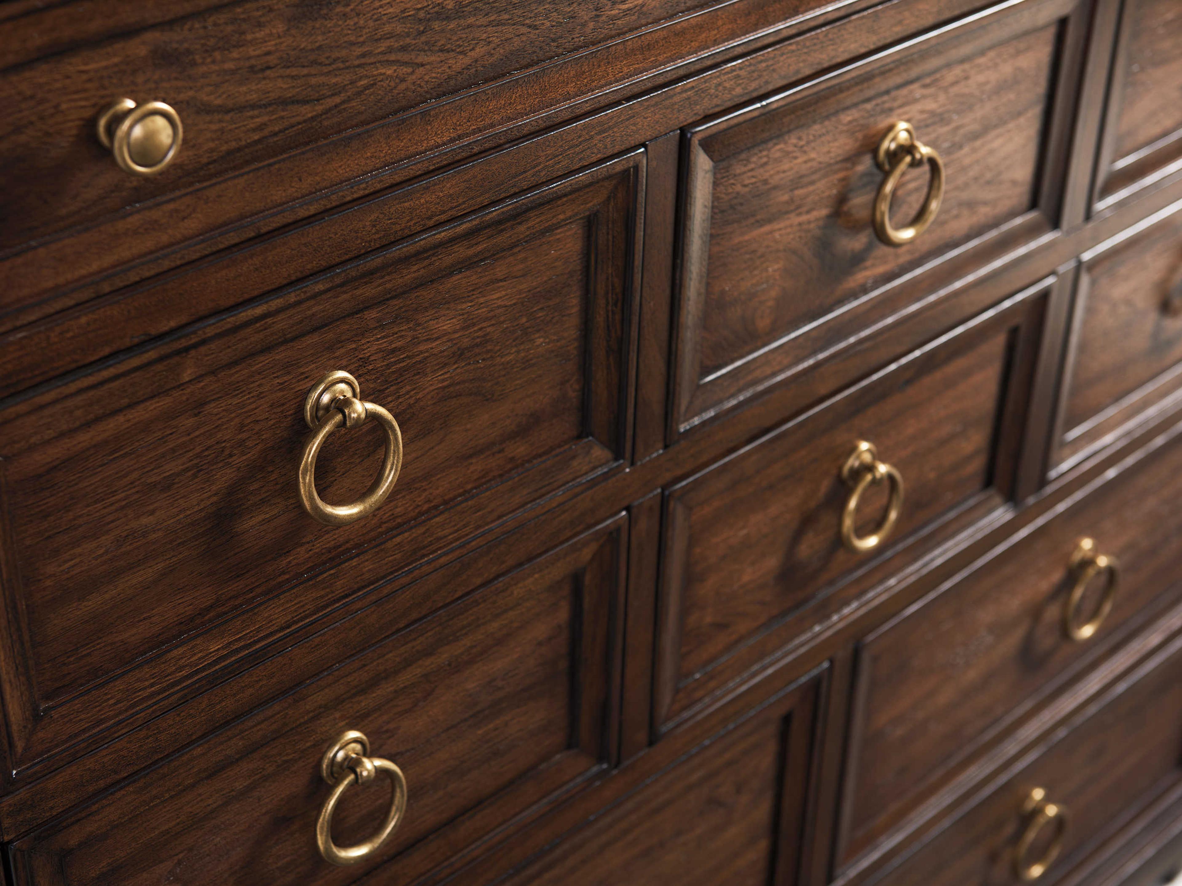 Lexington Silverado 12-Drawers Walnut Brown Wood Accent Chest