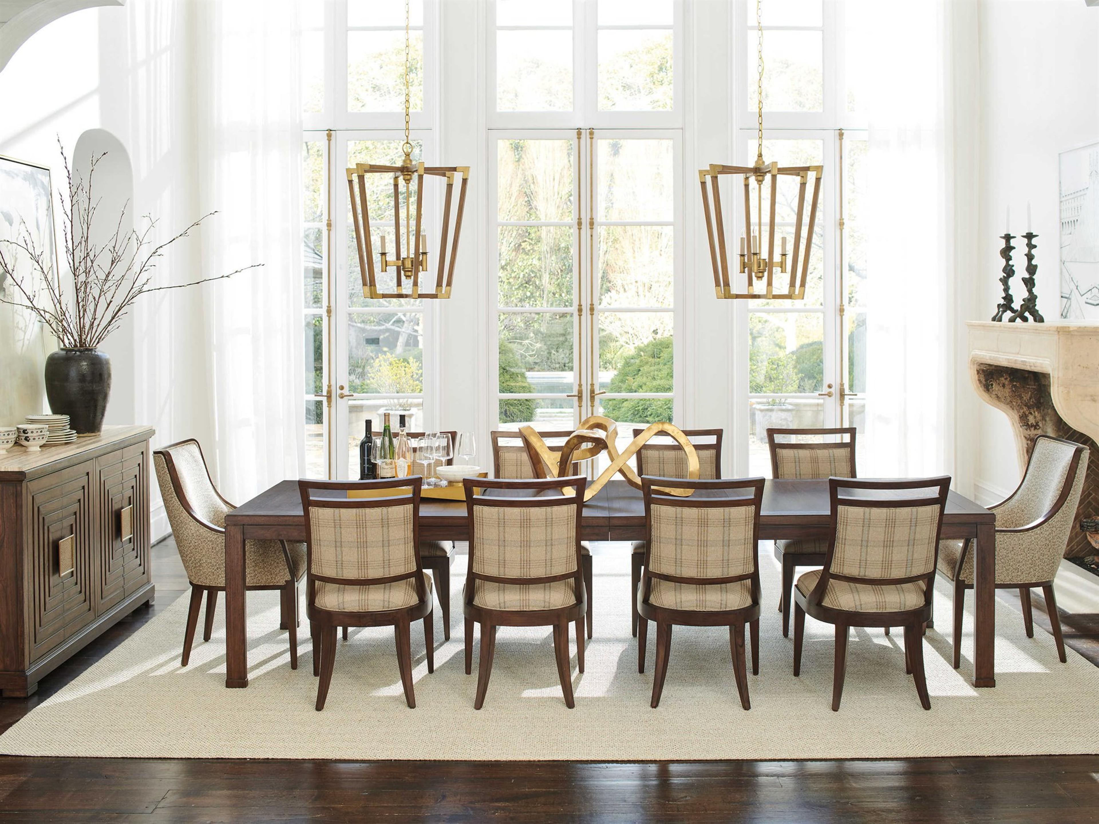 Silverado Walnut Wood Dining Room Set