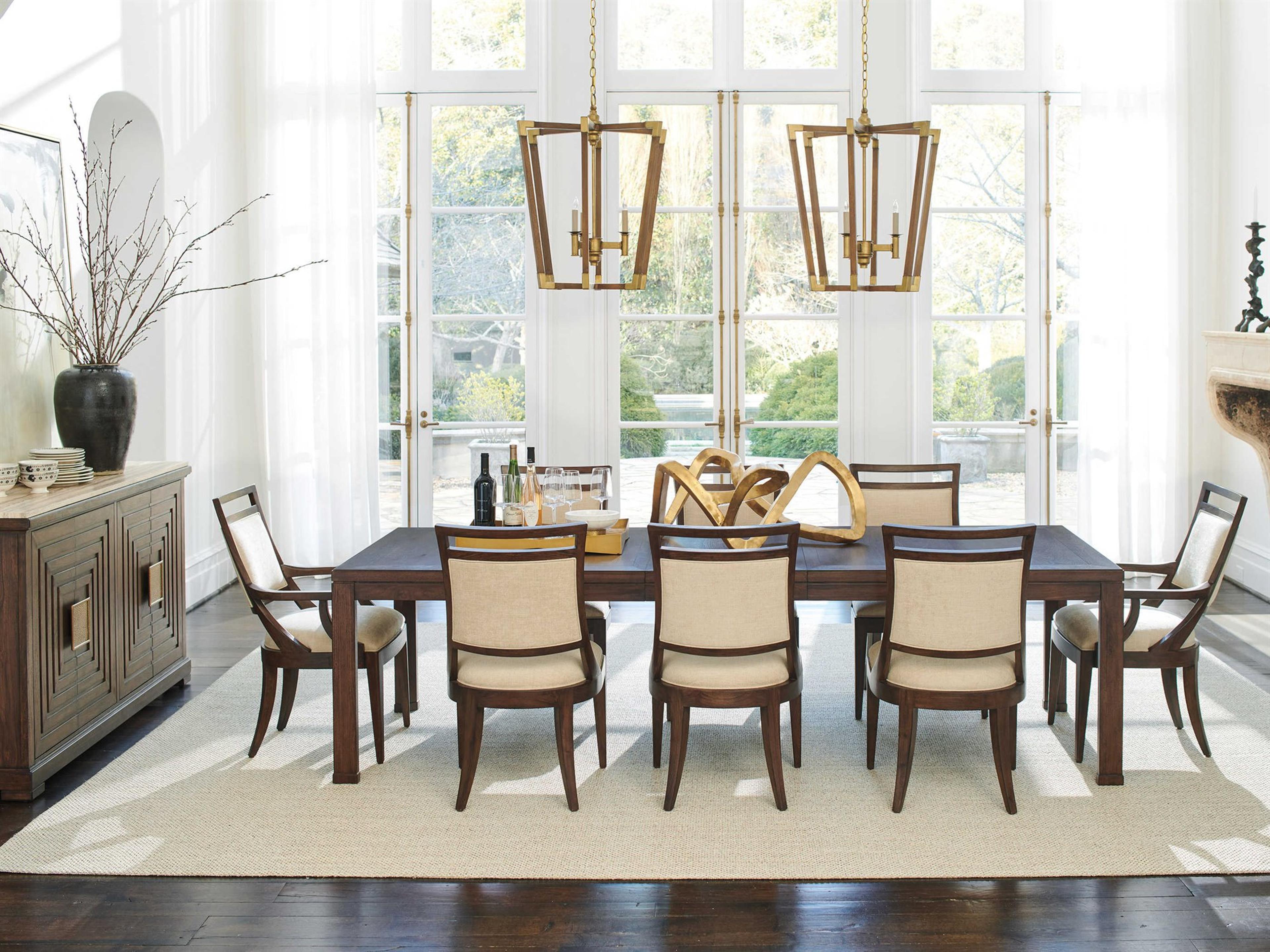 Silverado Walnut Wood Dining Room Set