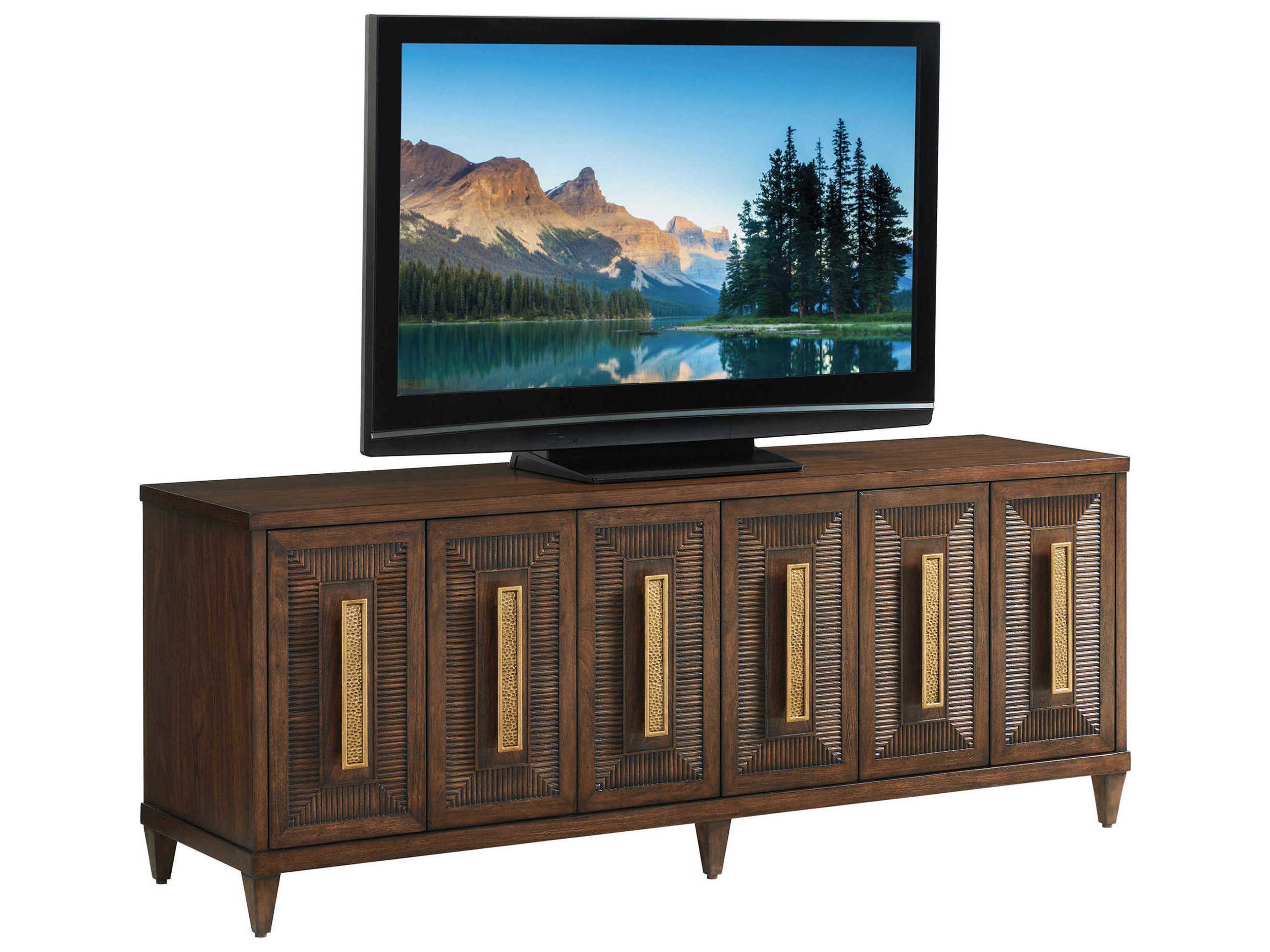 Silverado 72" Walnut Wood Media Console