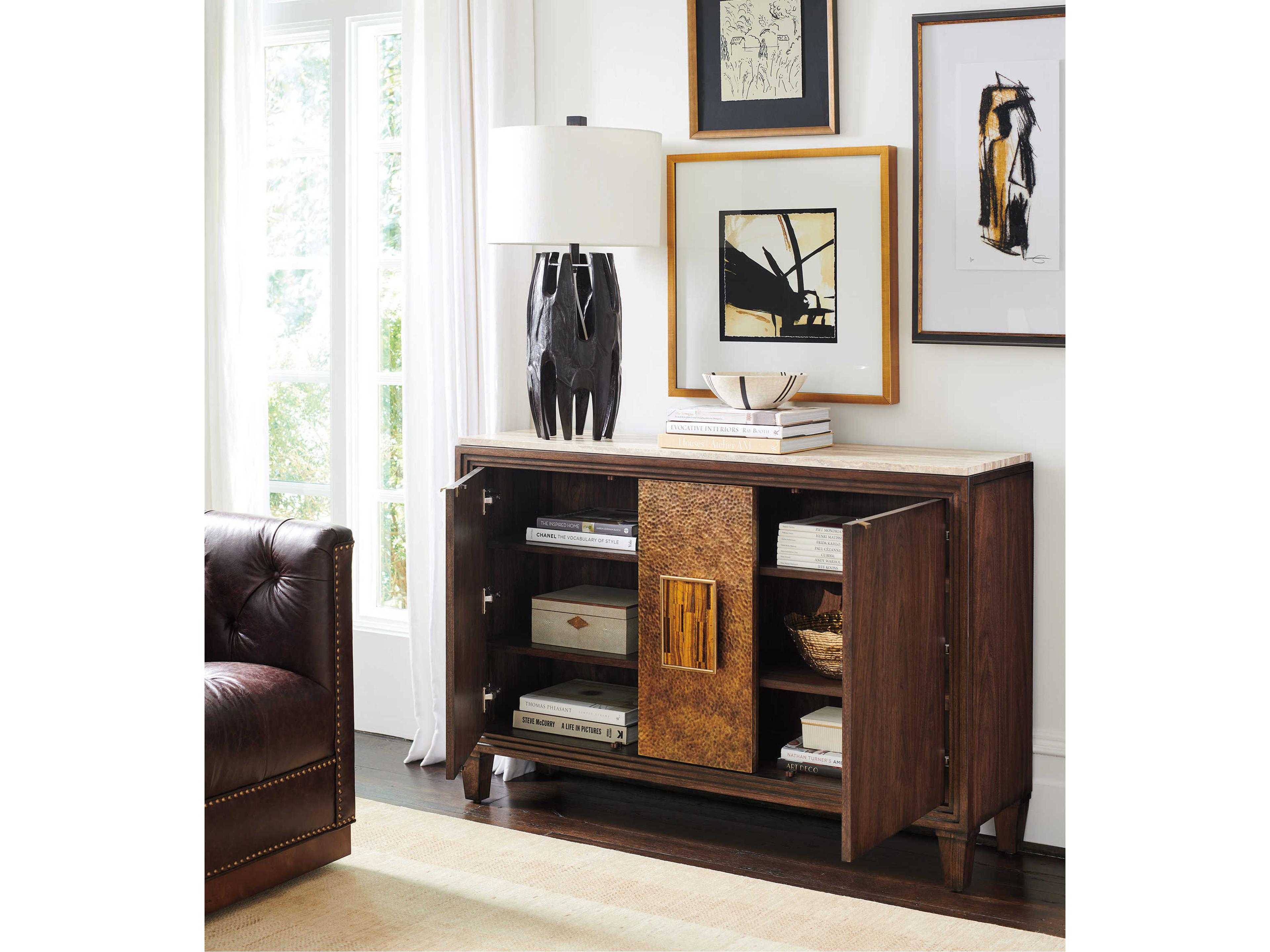 Lexington Silverado Walnut Brown Wood Accent Chest