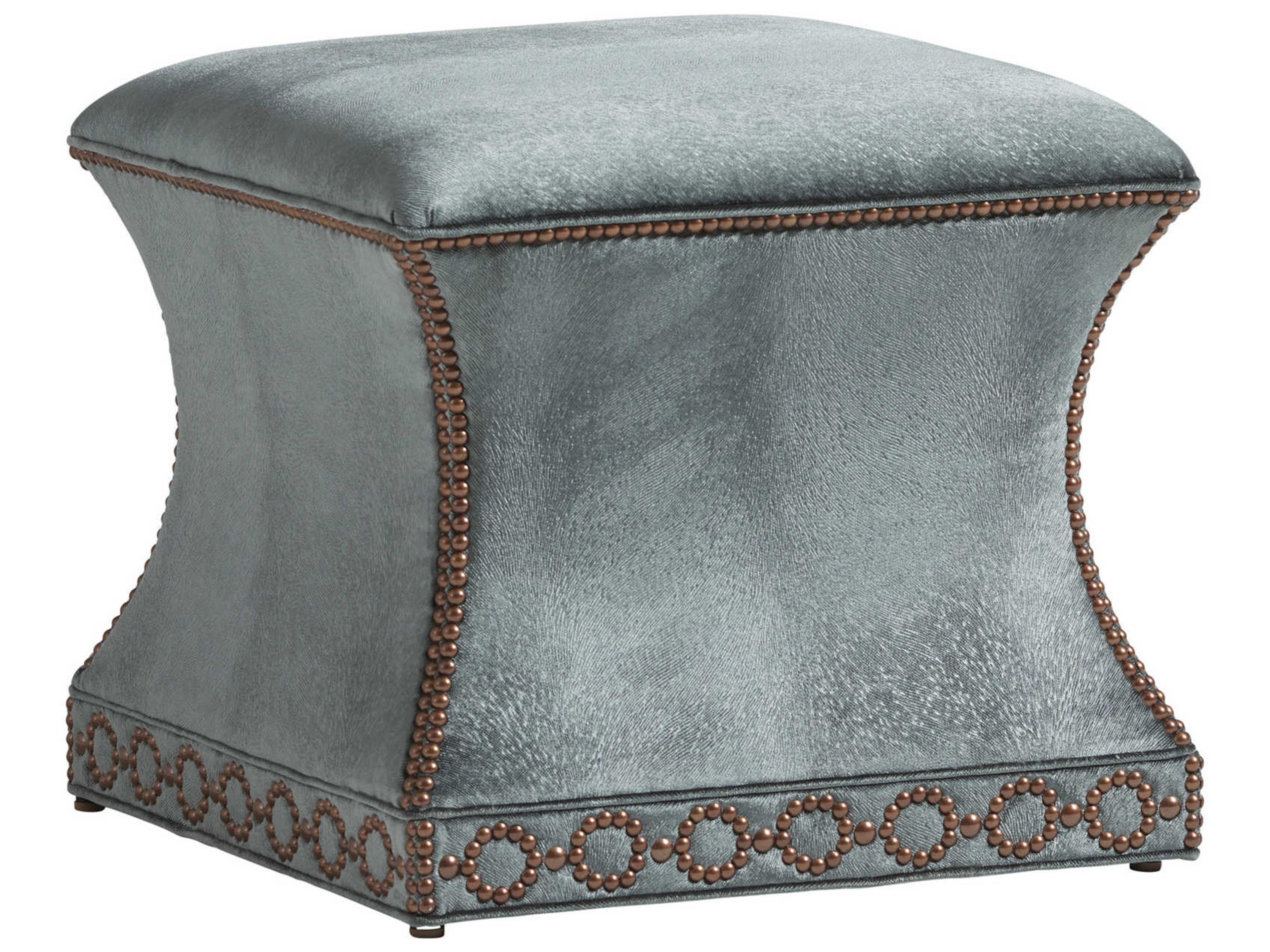 Carlyle Blue Upholstered Ottoman