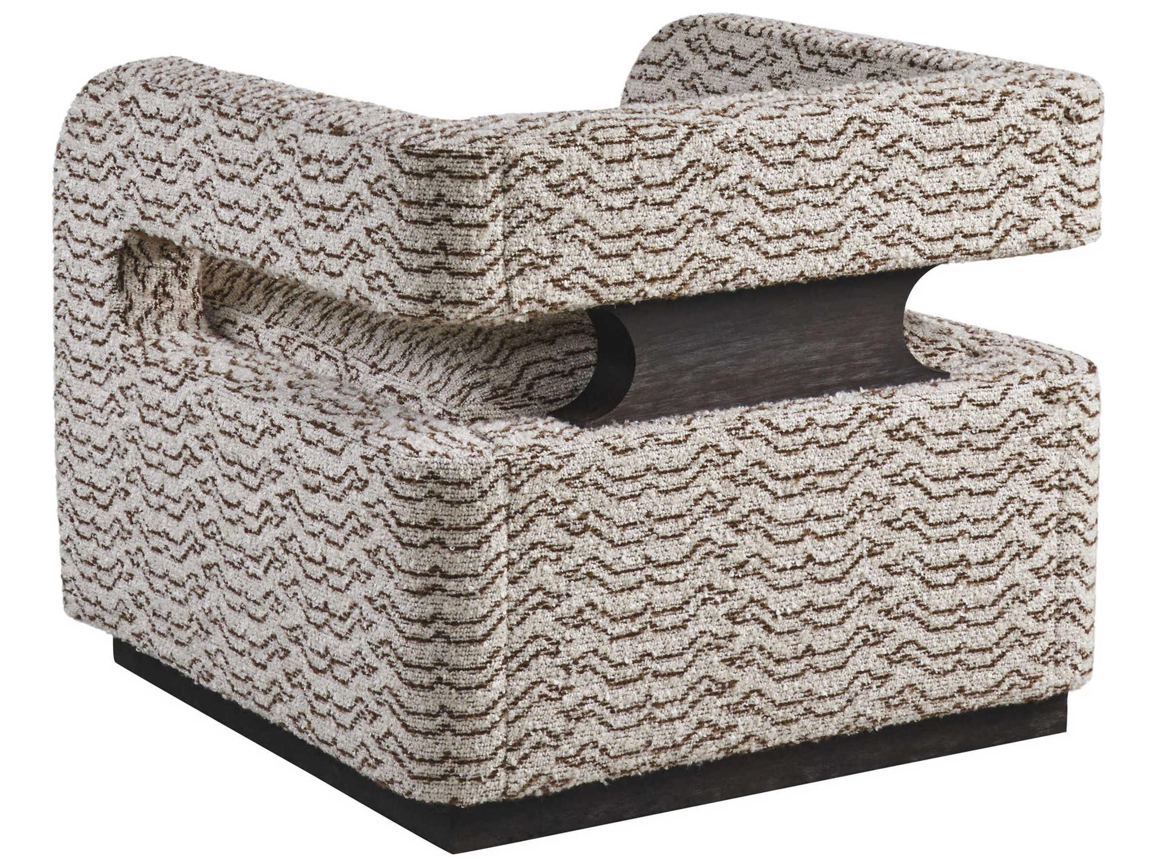 Lexington Zanzibar Swivel Beige Fabric Accent Chair