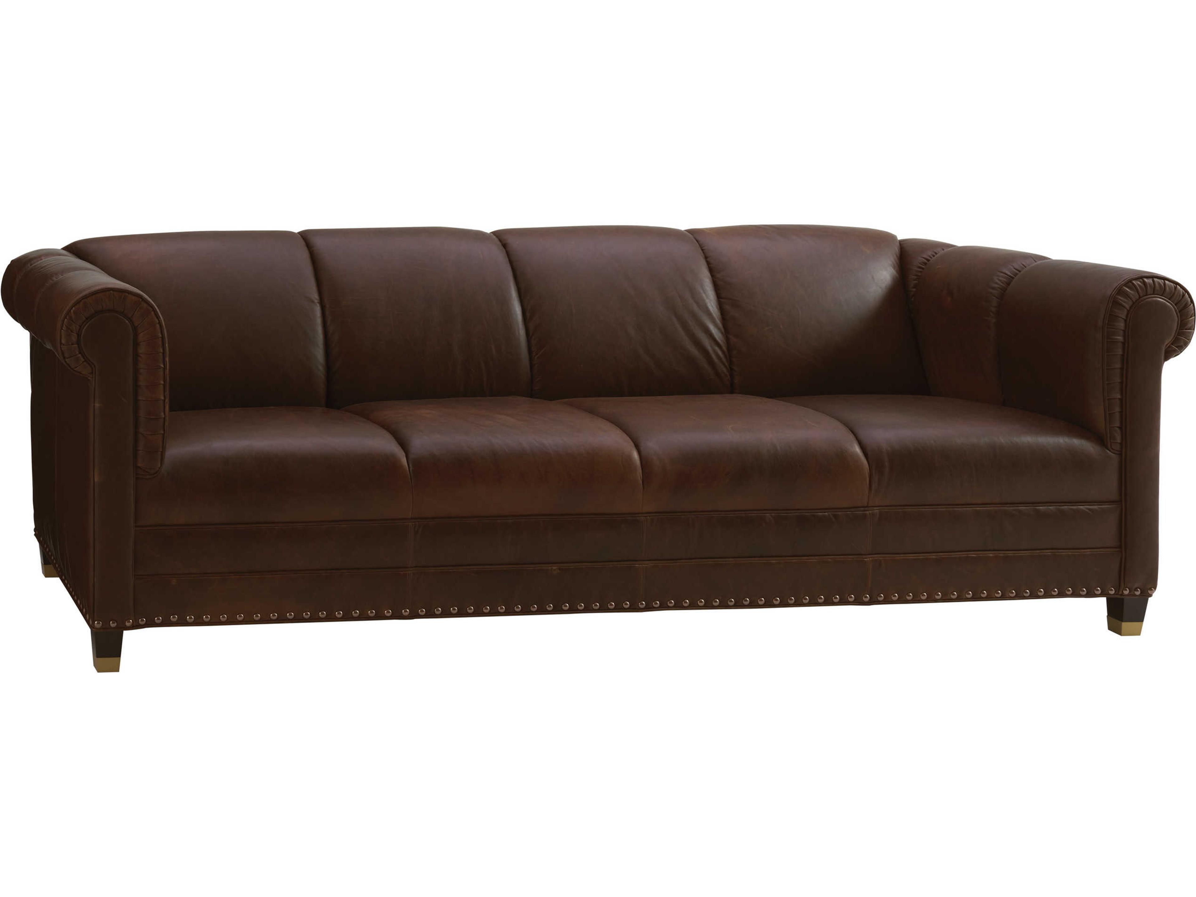 Carlyle Norwalk Brown Leather Sofa
