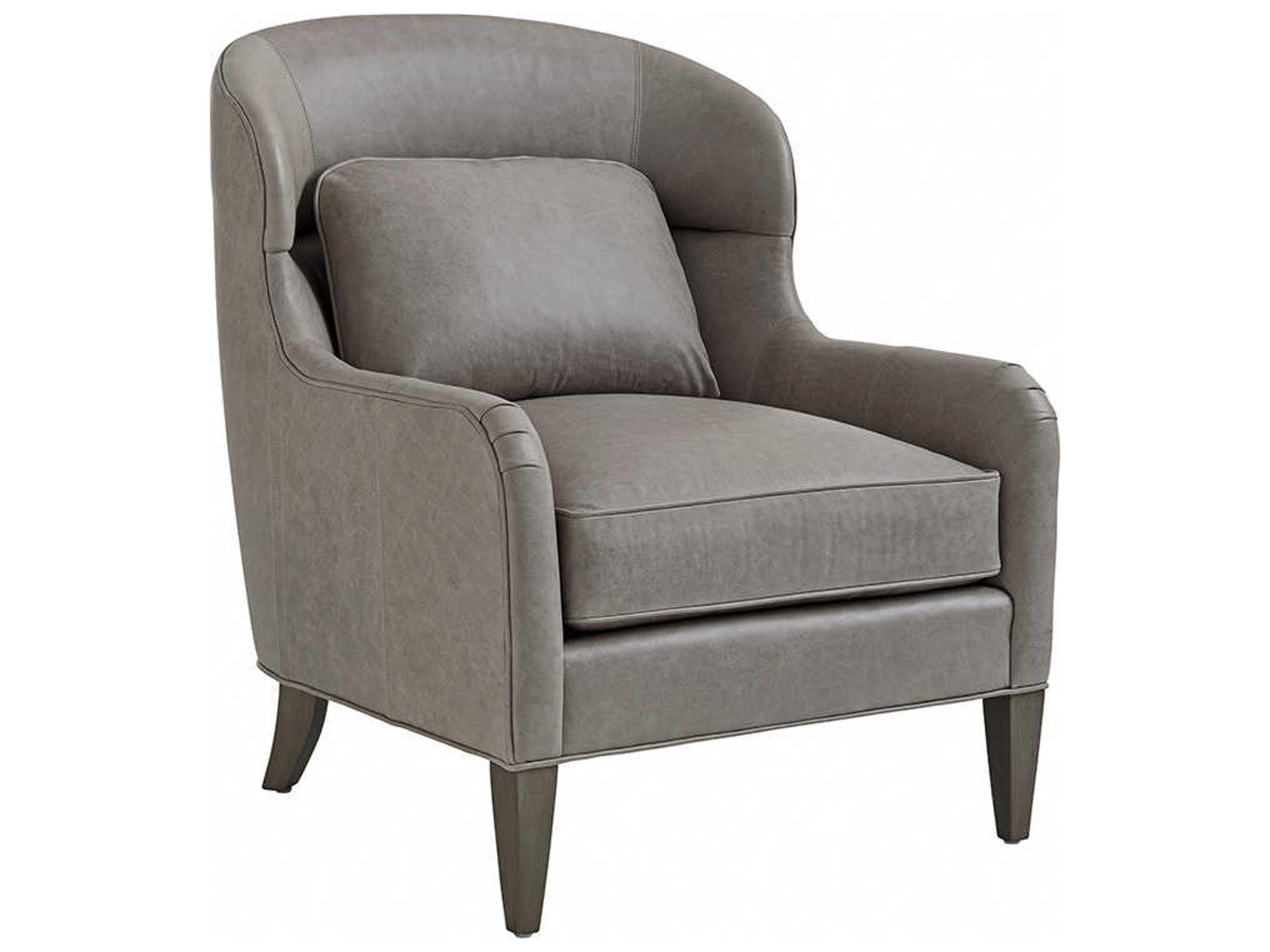 Ariana Gray Leather Accent Chair