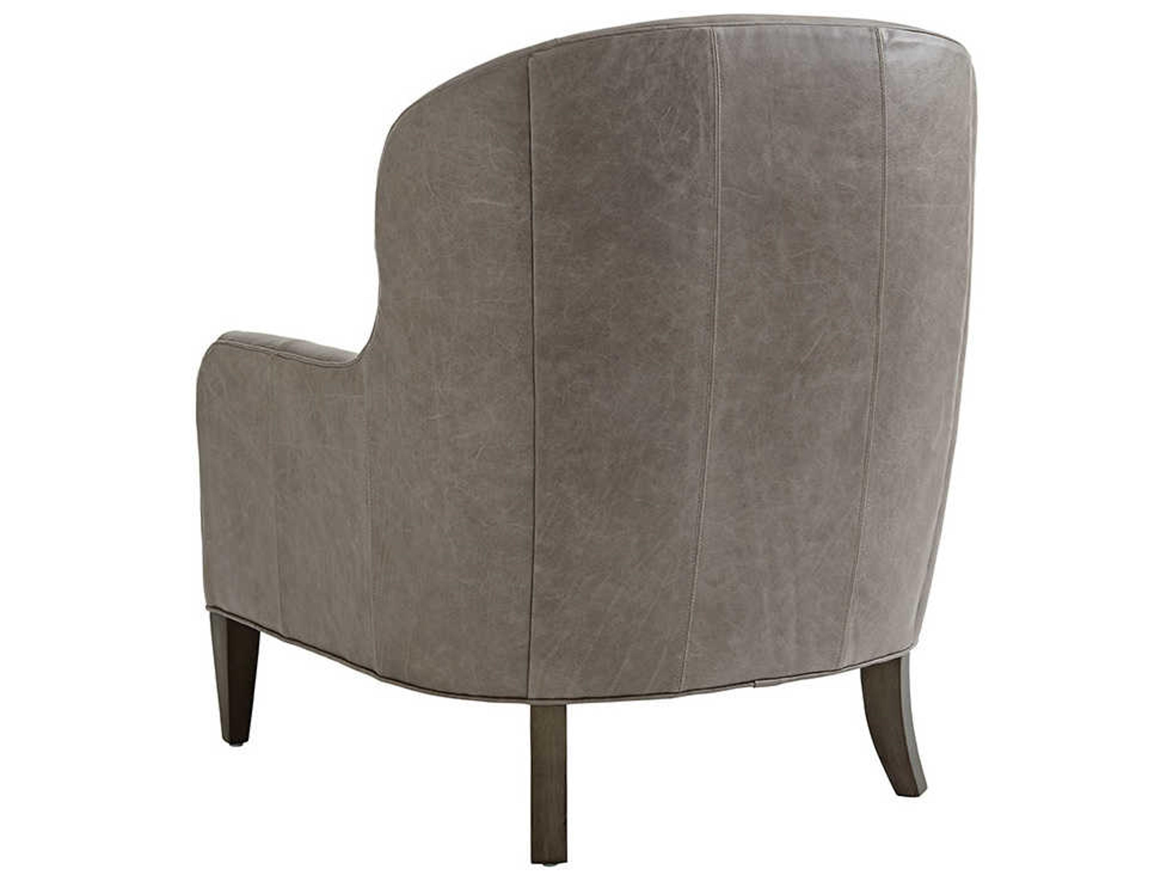 Lexington Ariana Gray Leather Accent Chair