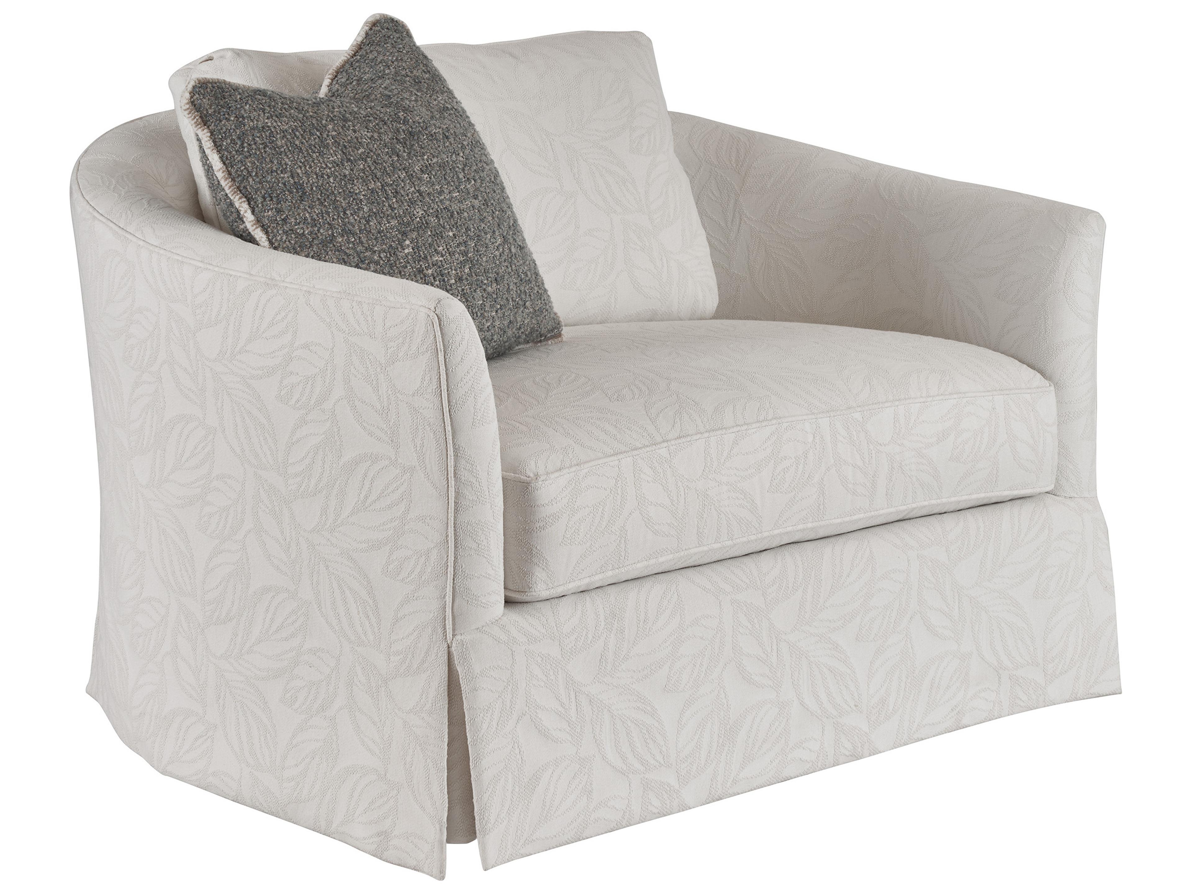 Veneto Swivel Cream Fabric Club Chair