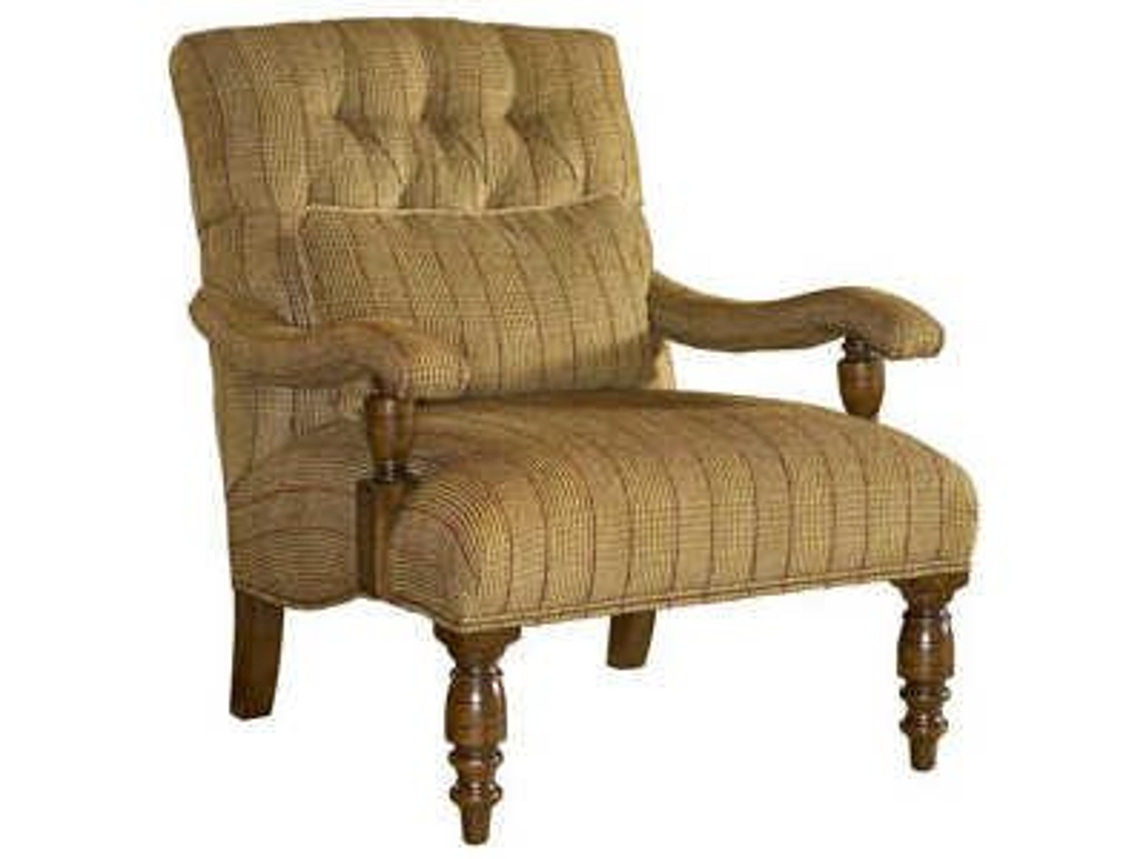 Lexington Upholstery Leather Tufted Accent Chair