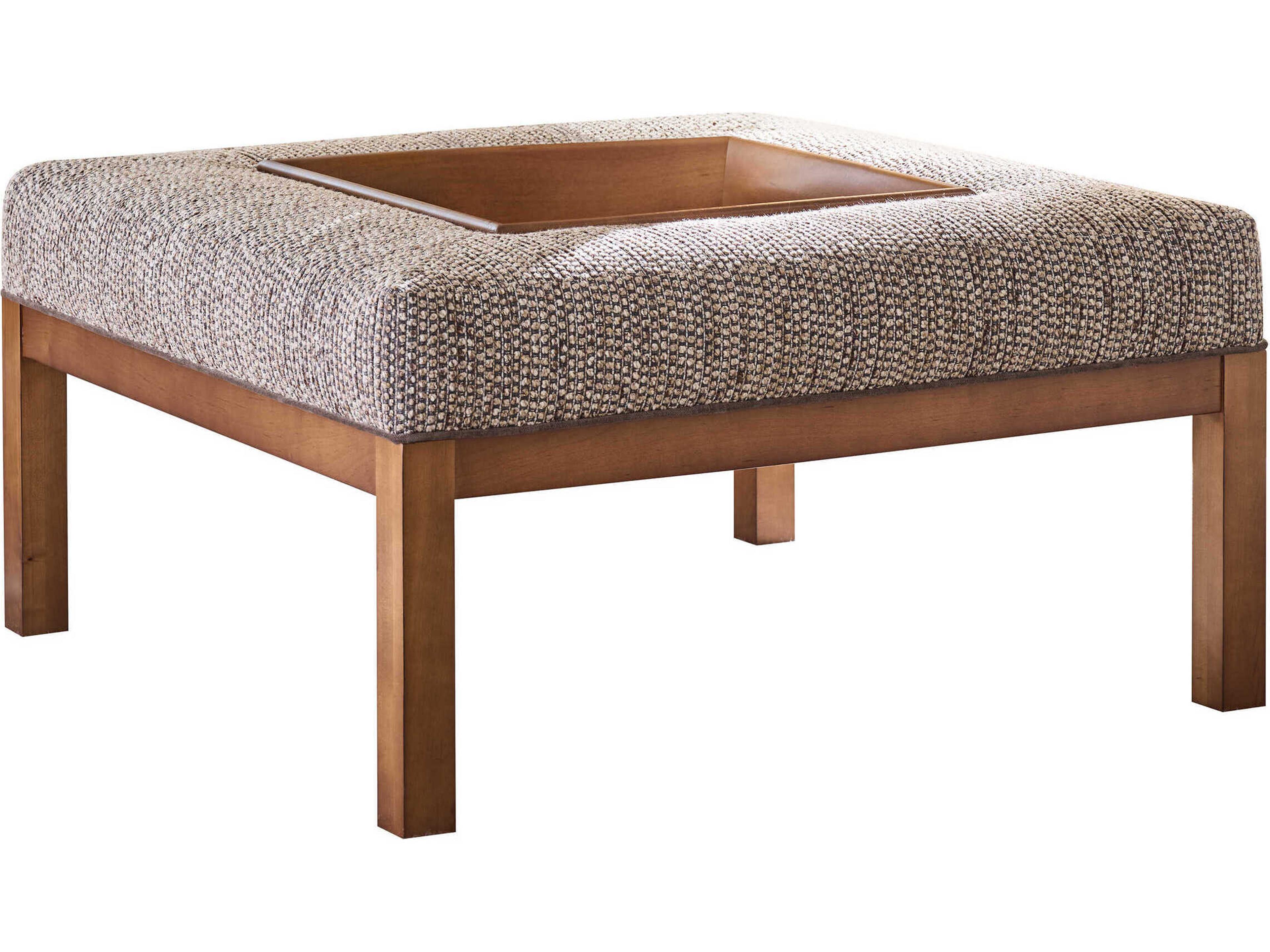 Upholstery Crandon Park Masami Brown Upholstered Ottoman