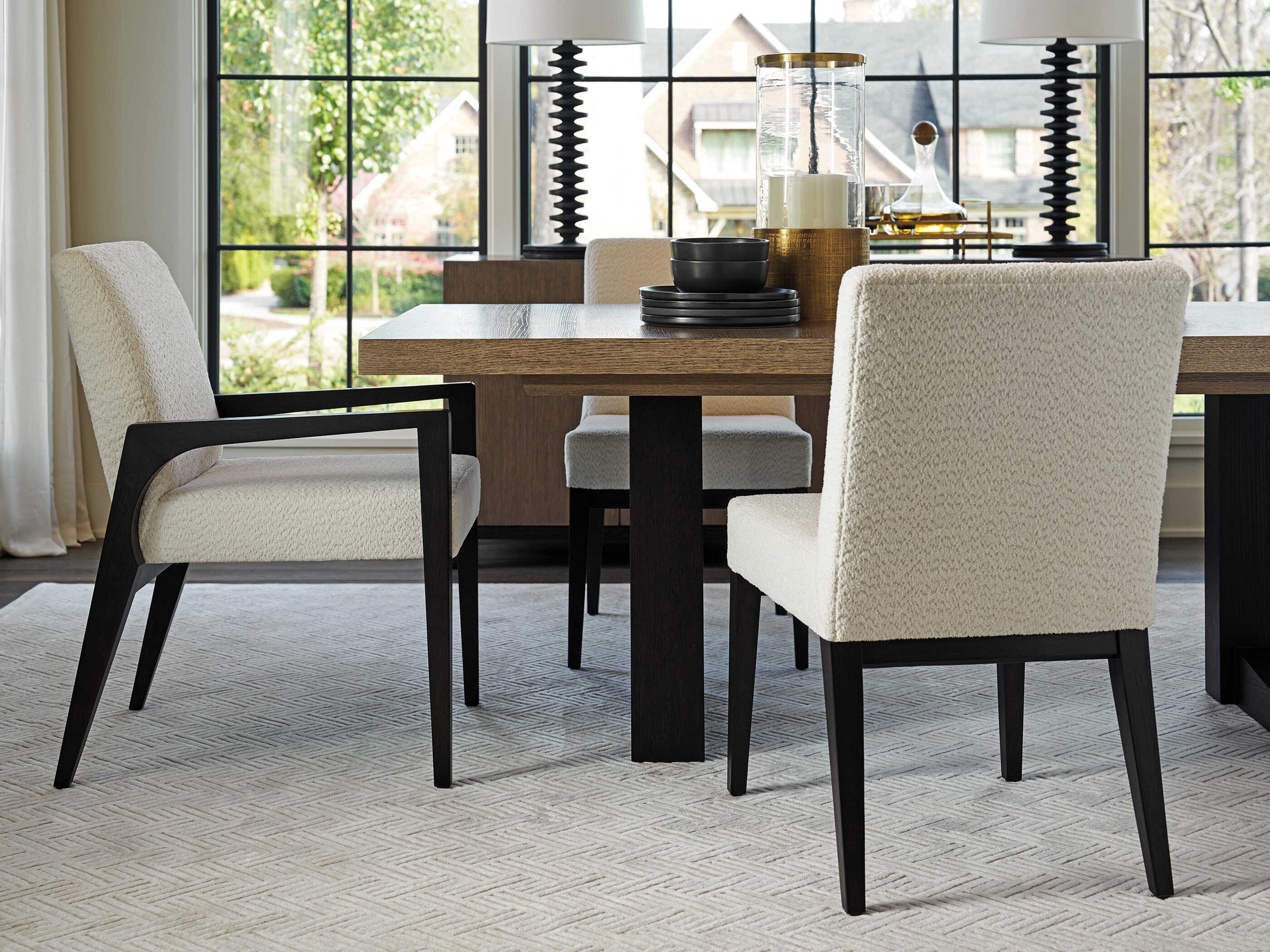 Lexington Zanzibar Latham White Upholstered Armless Dining Chair