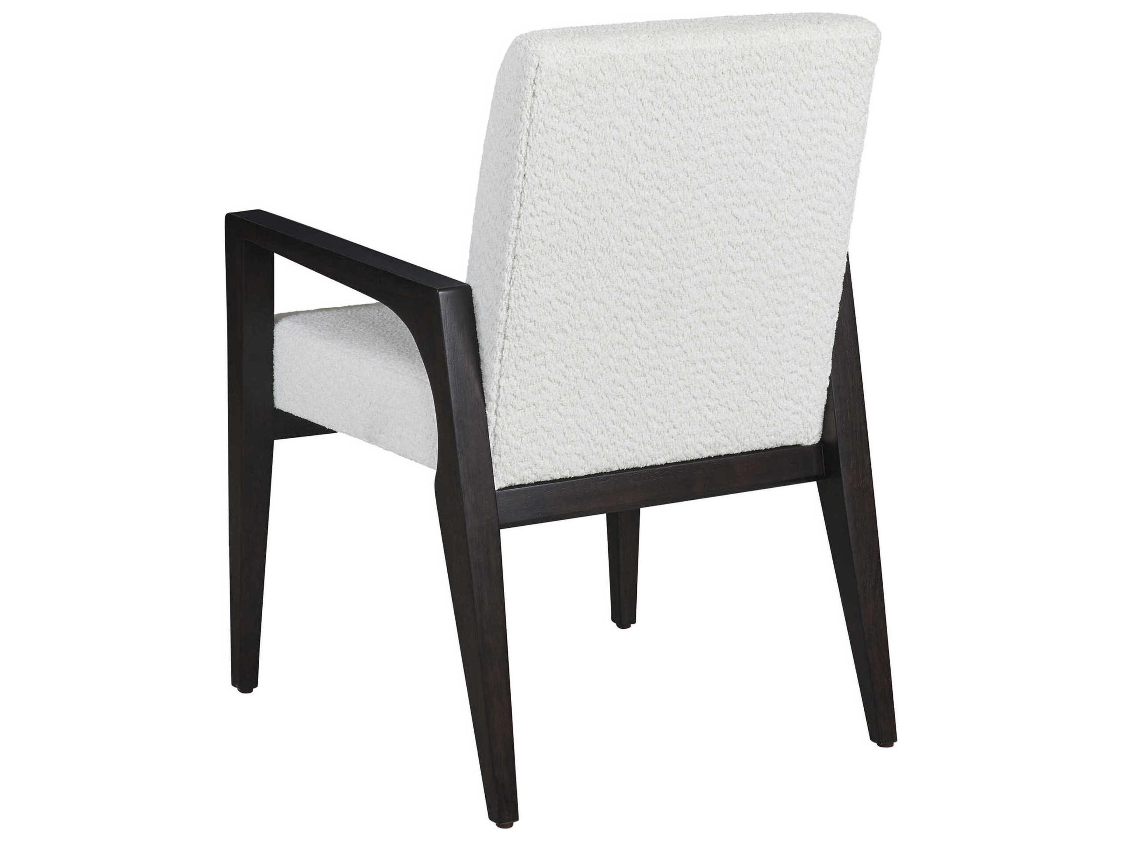 Lexington Zanzibar Latham White Upholstered Arm Dining Chair