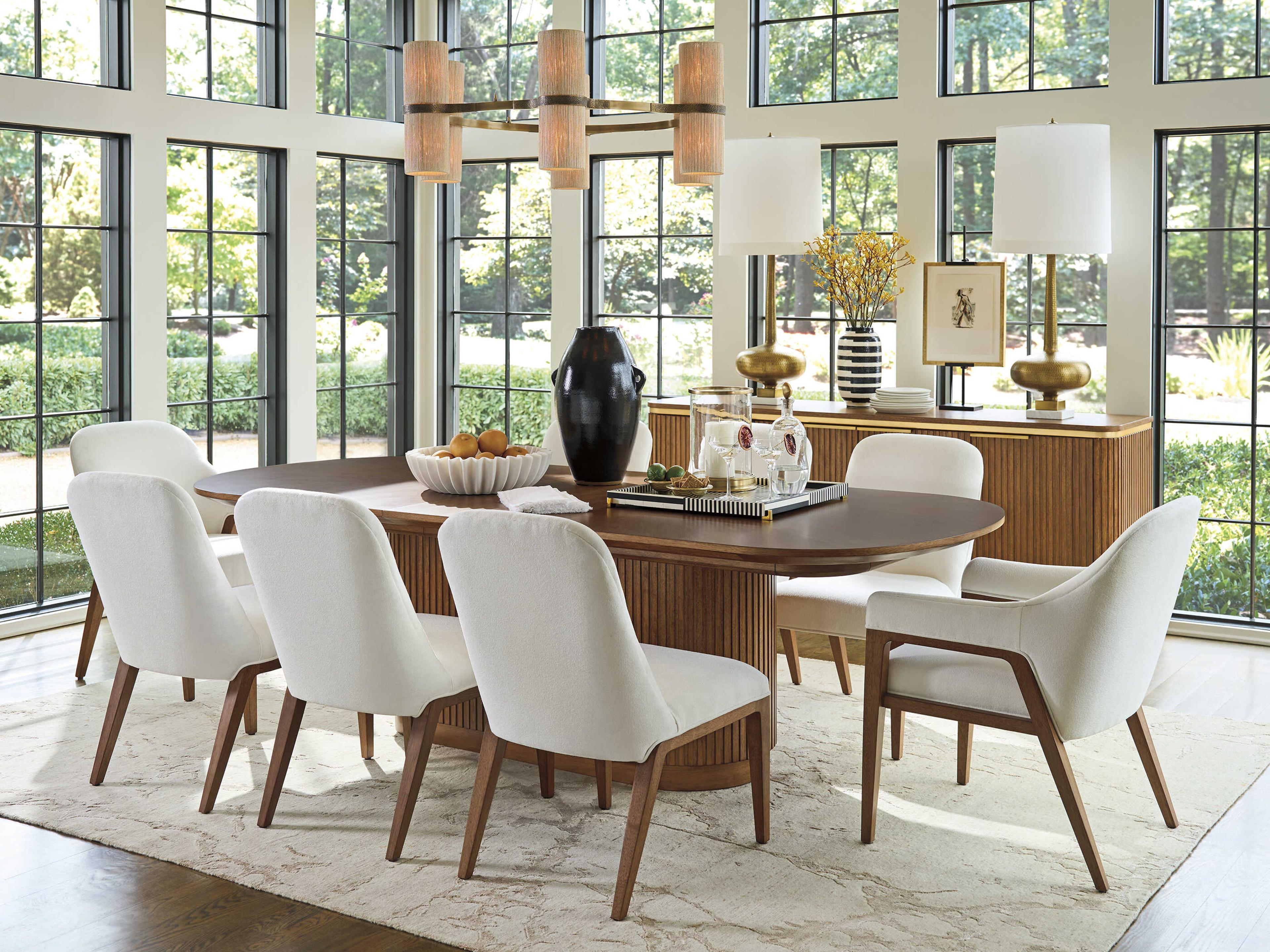 Lexington La Costa Seacove White Upholstered Armless Dining Chair