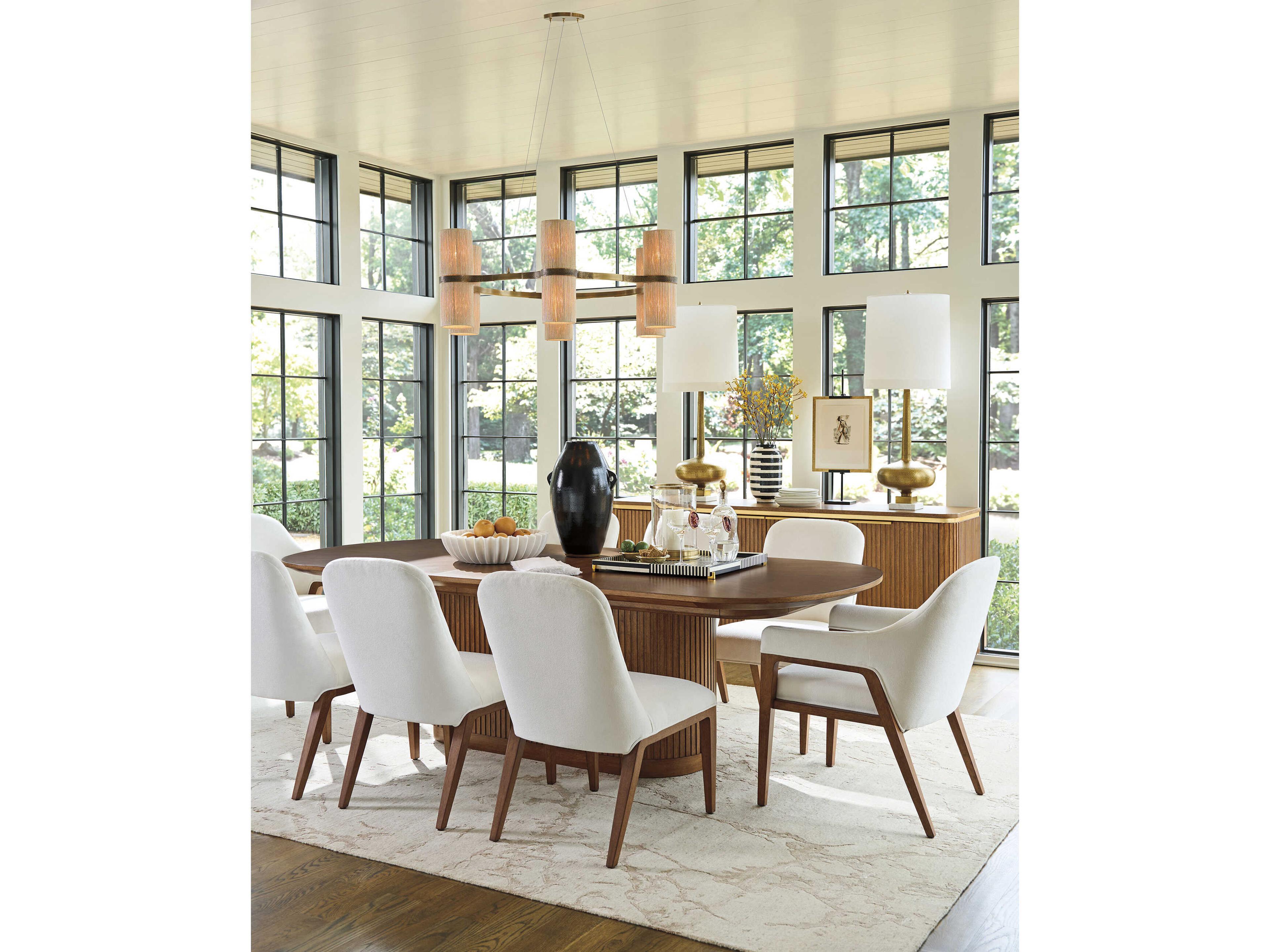 Lexington La Costa Seacove White Upholstered Armless Dining Chair