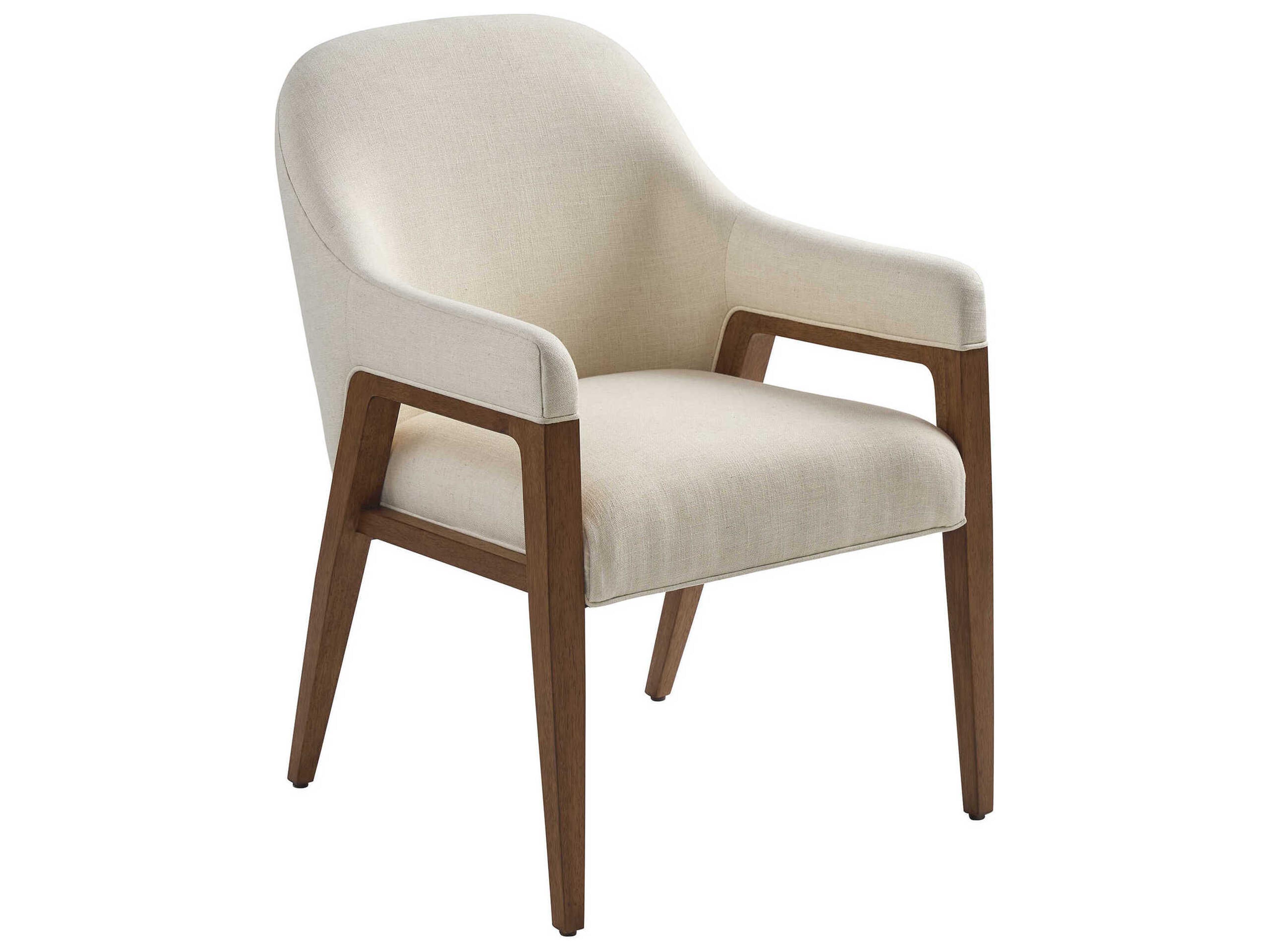 La Costa Seacove Beige Upholstered Arm Dining Chair