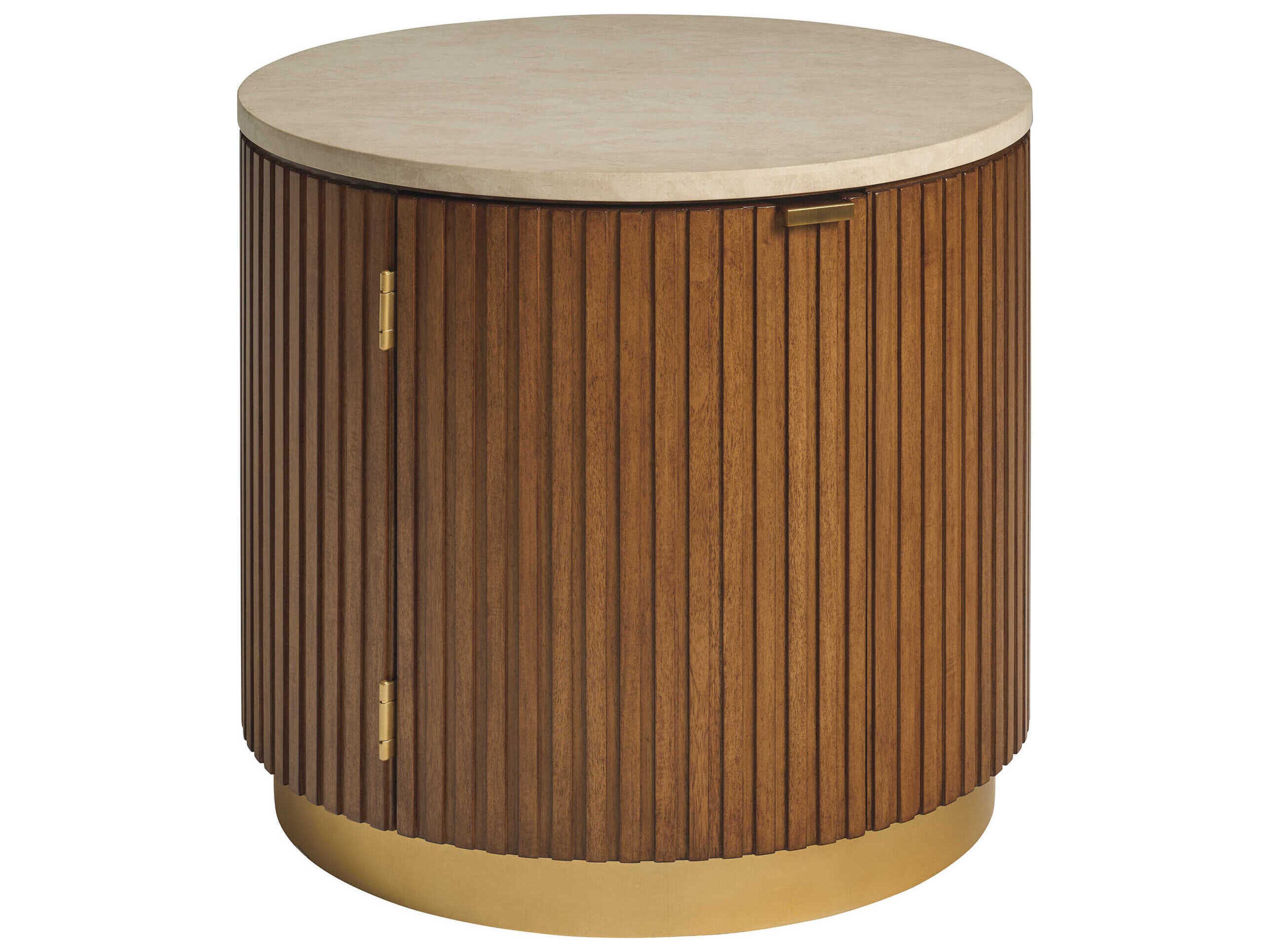 La Costa Avenida Round Marble End Table
