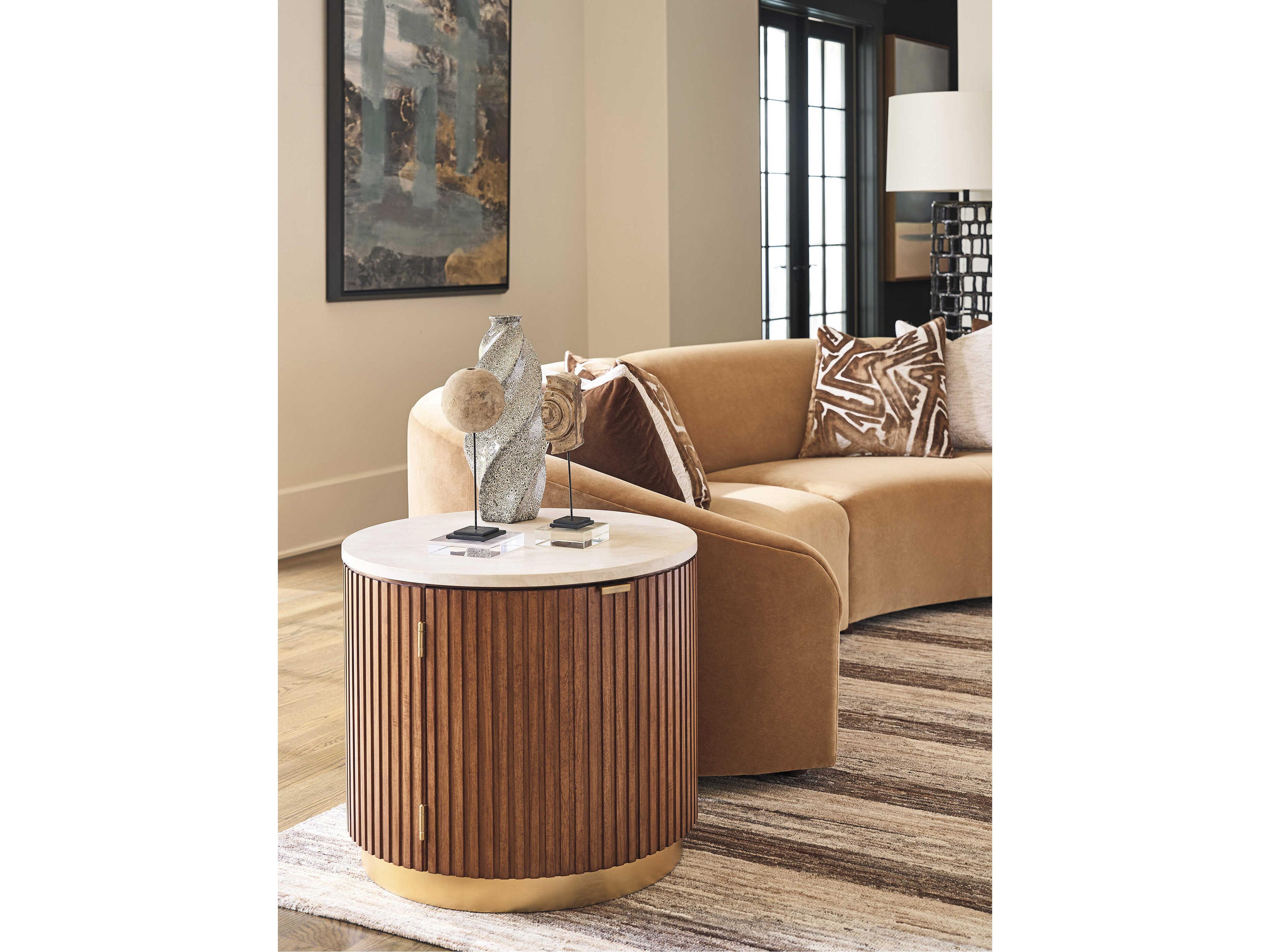Lexington La Costa Avenida Round Marble End Table