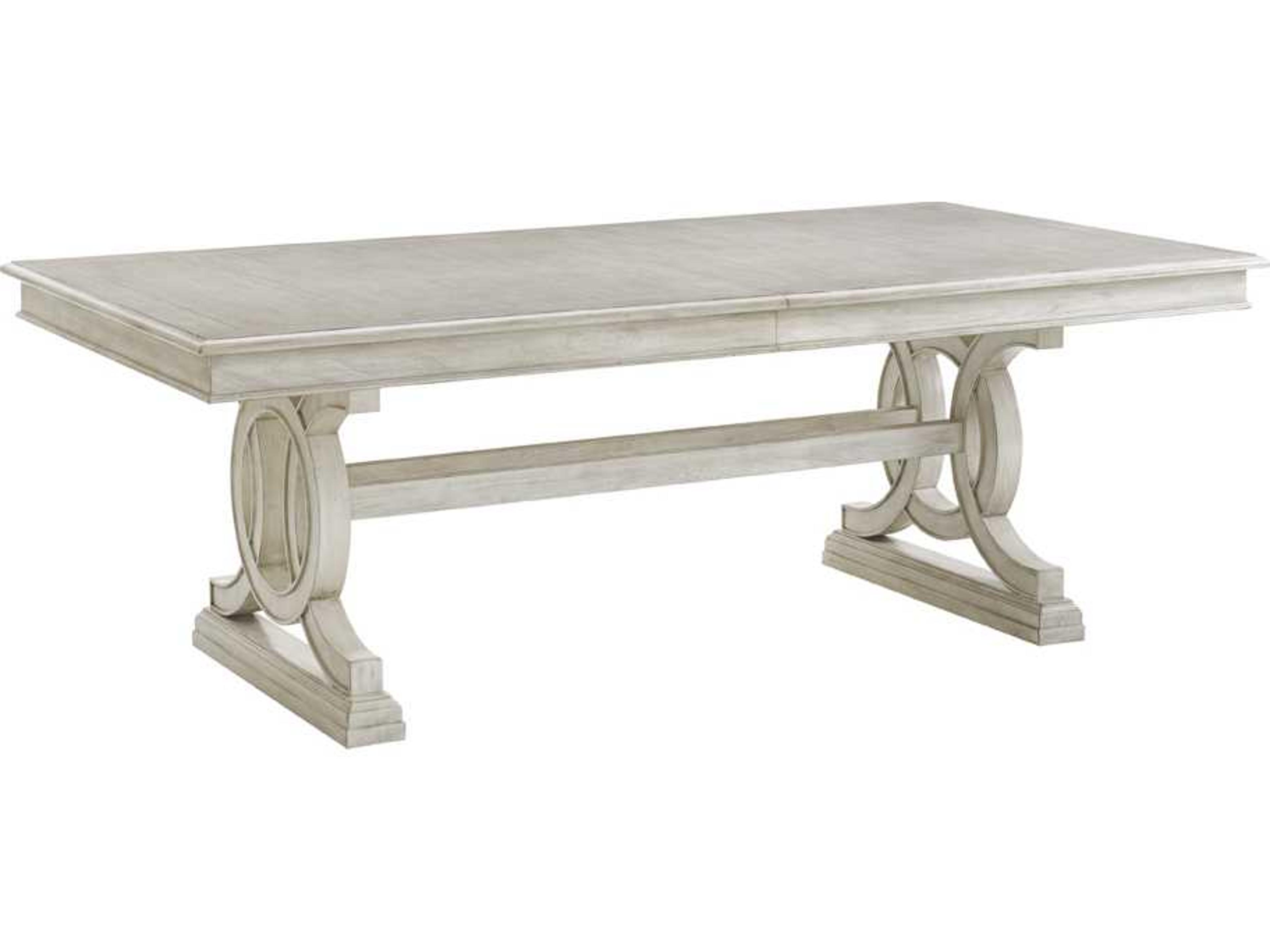 Montauk Rectangular Dining Table with Two Extension Leaves in Light Oyster Shell