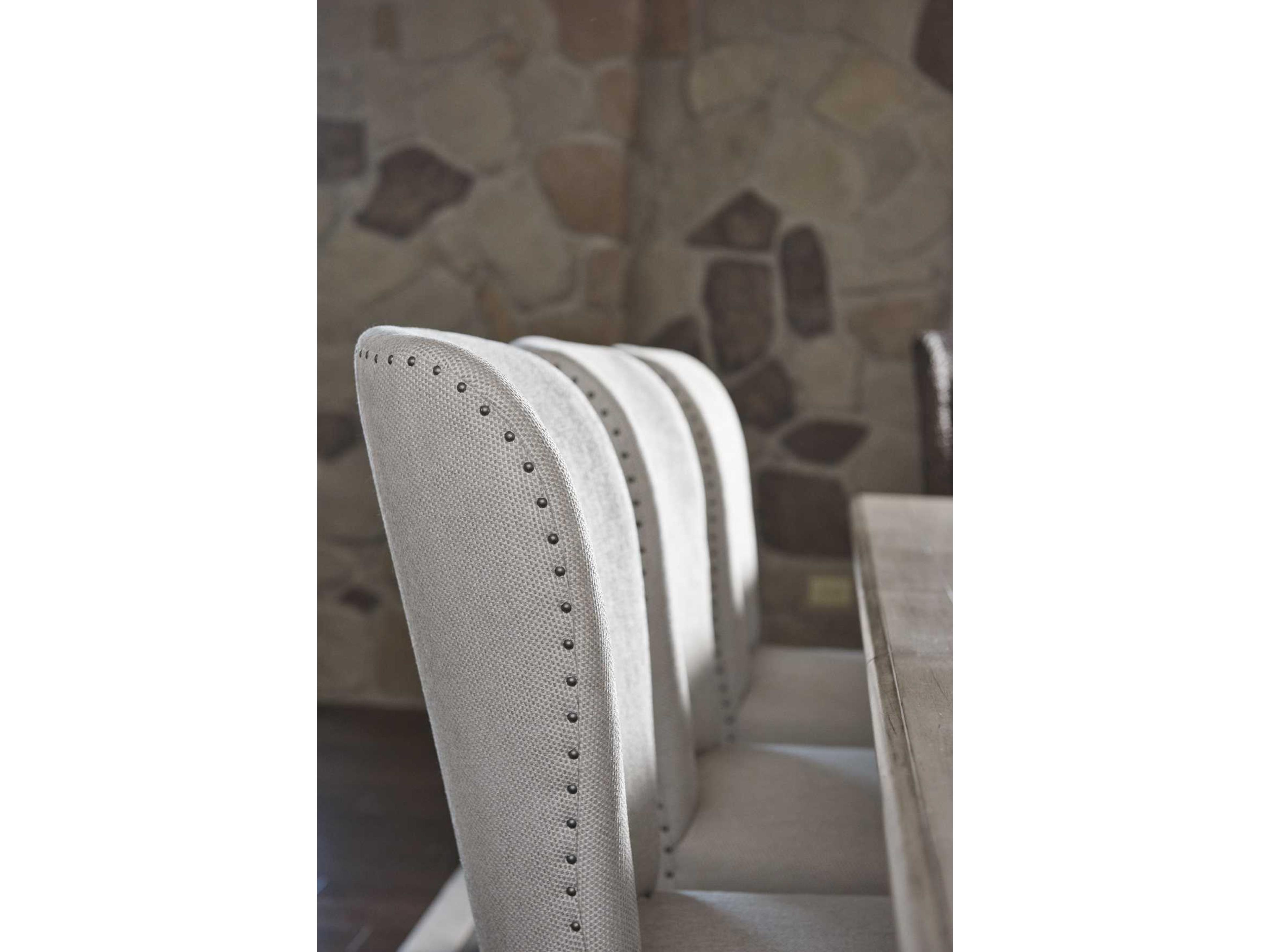 Lexington Oyster Bay Solid Wood Gray Upholstered Side Dining Chair