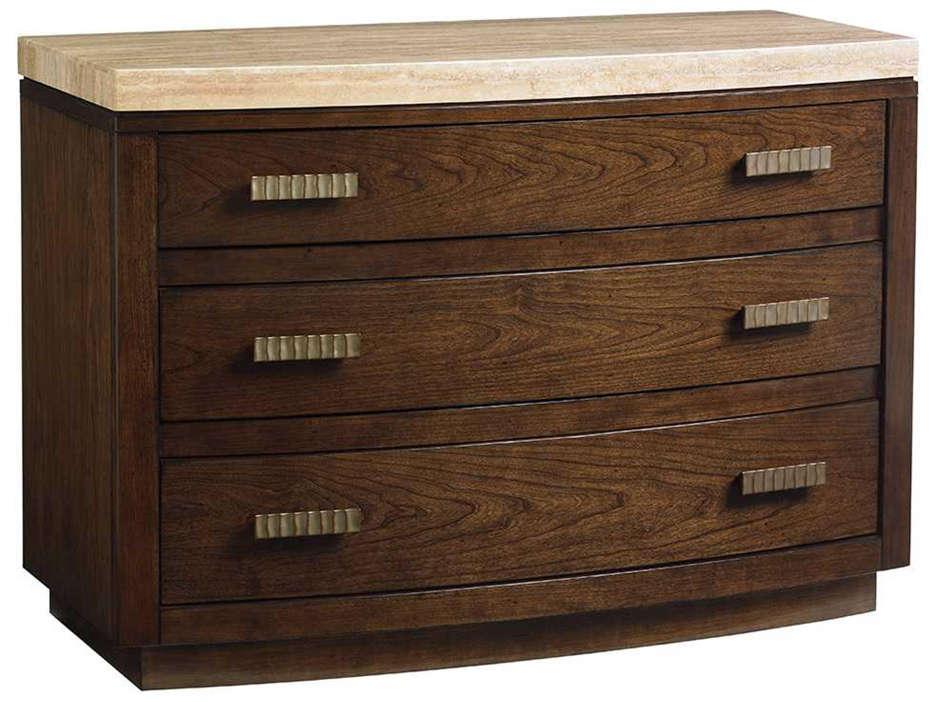 Laurel Canyon 3-Drawers Brown Chest Nightstand