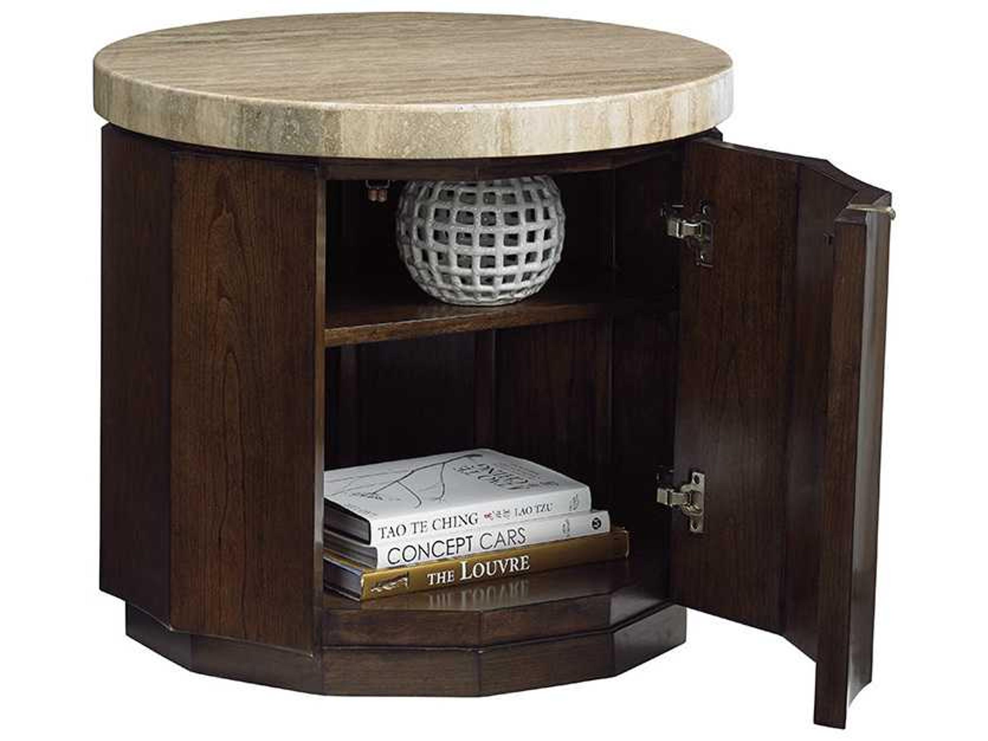 Lexington Laurel Canyon Round Stone End Table