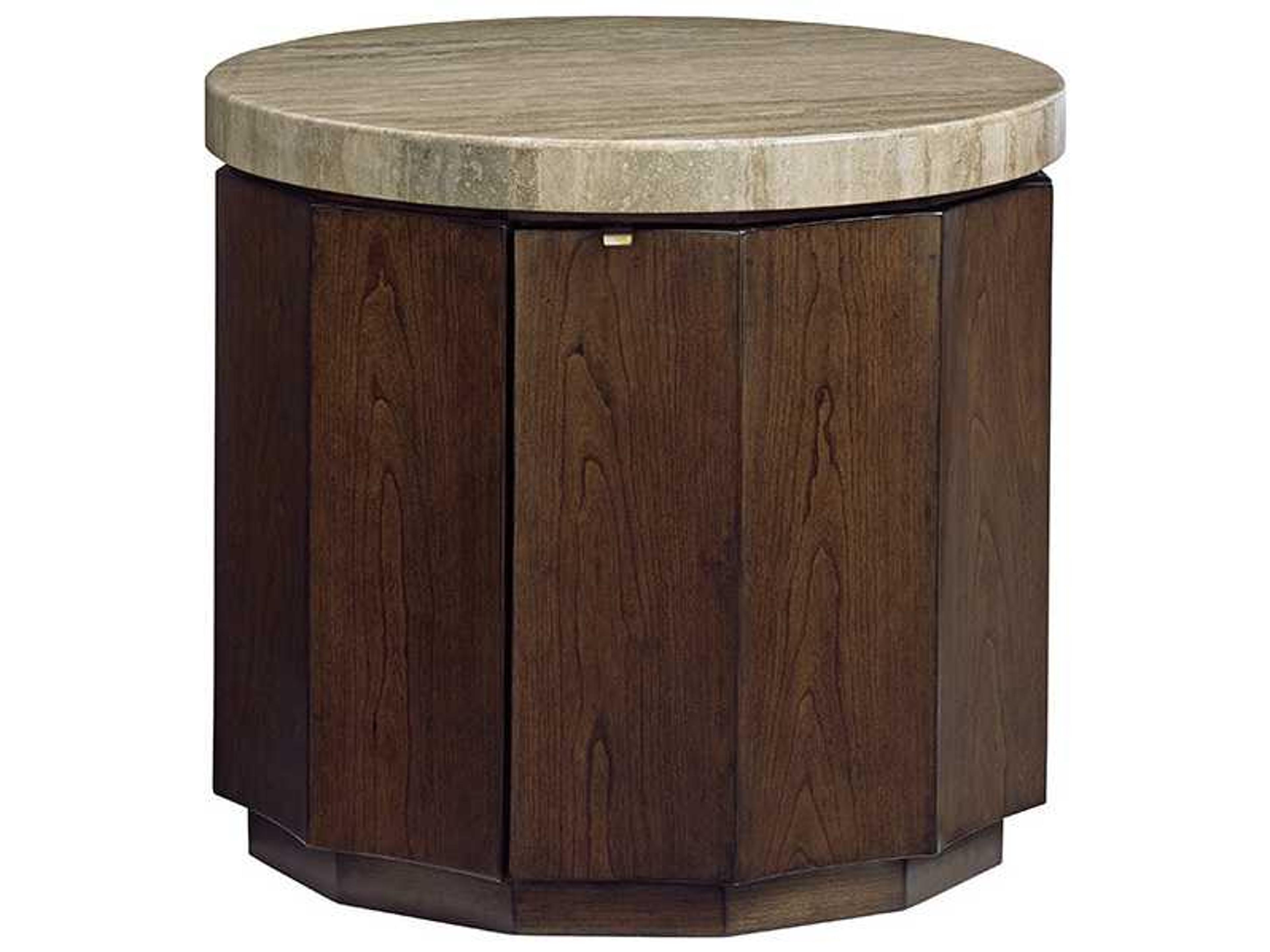 Laurel Canyon Round Stone End Table