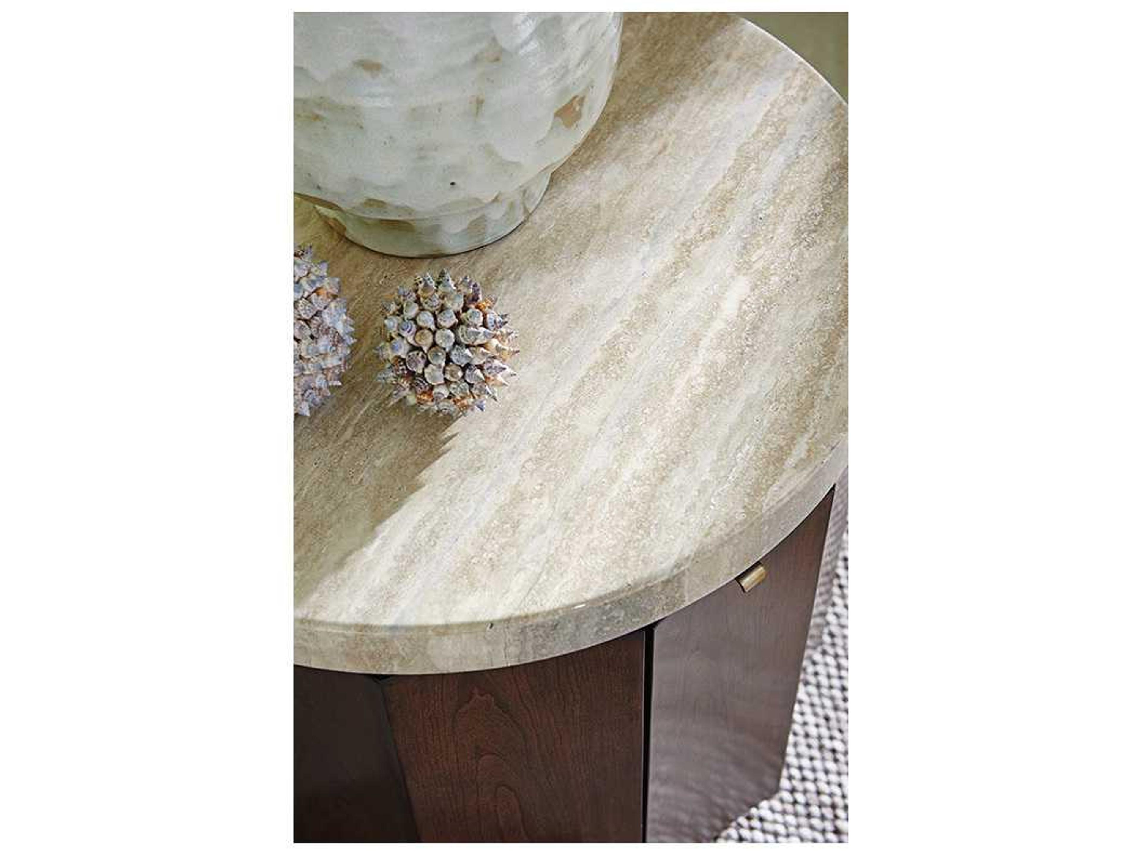 Lexington Laurel Canyon Round Stone End Table