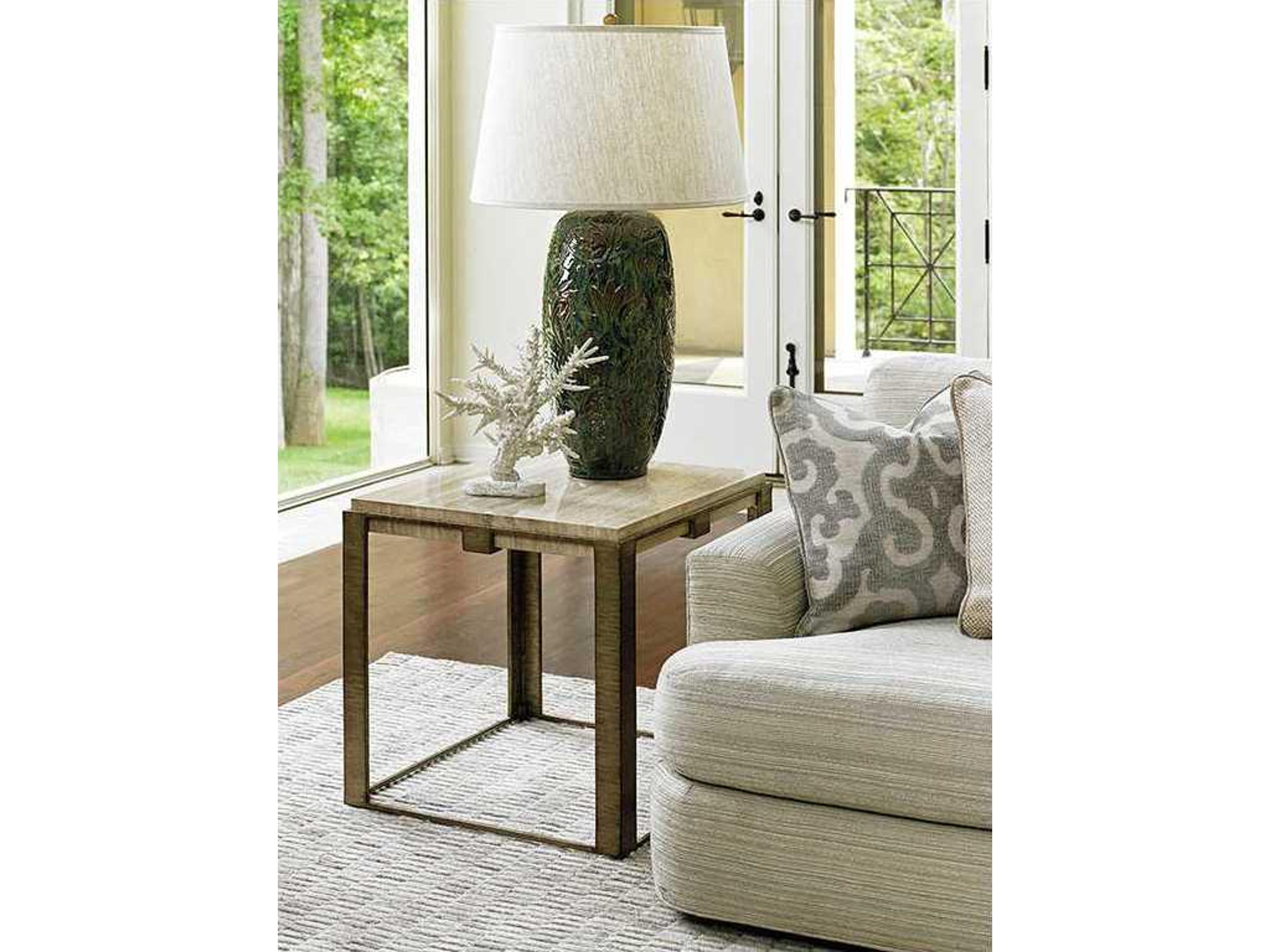 Lexington Laurel Canyon Square Stone End Table
