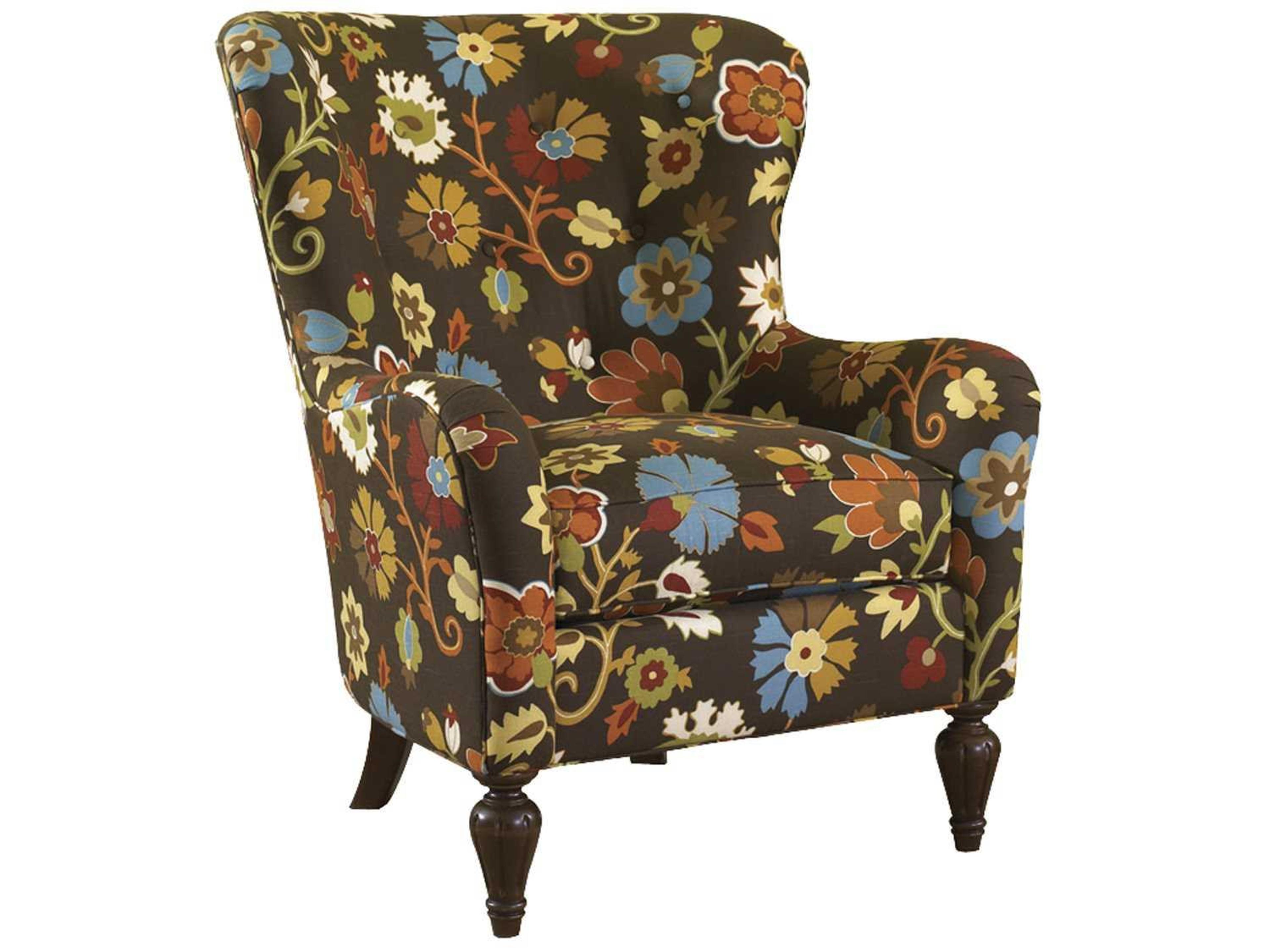 Lexington Upholstery Fabric Tufted Accent Chair