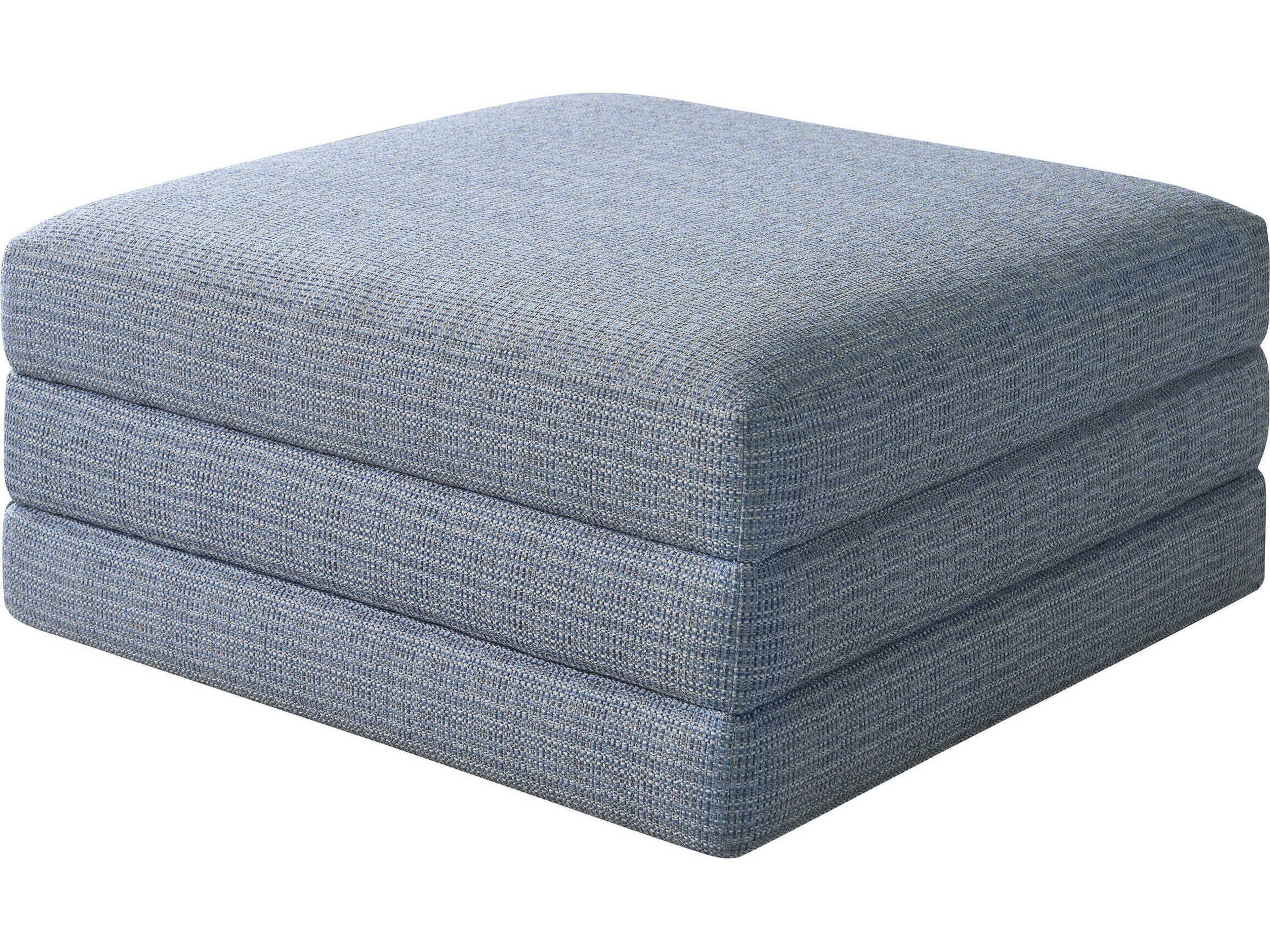 Upholstery Brickell Blue Upholstered Ottoman