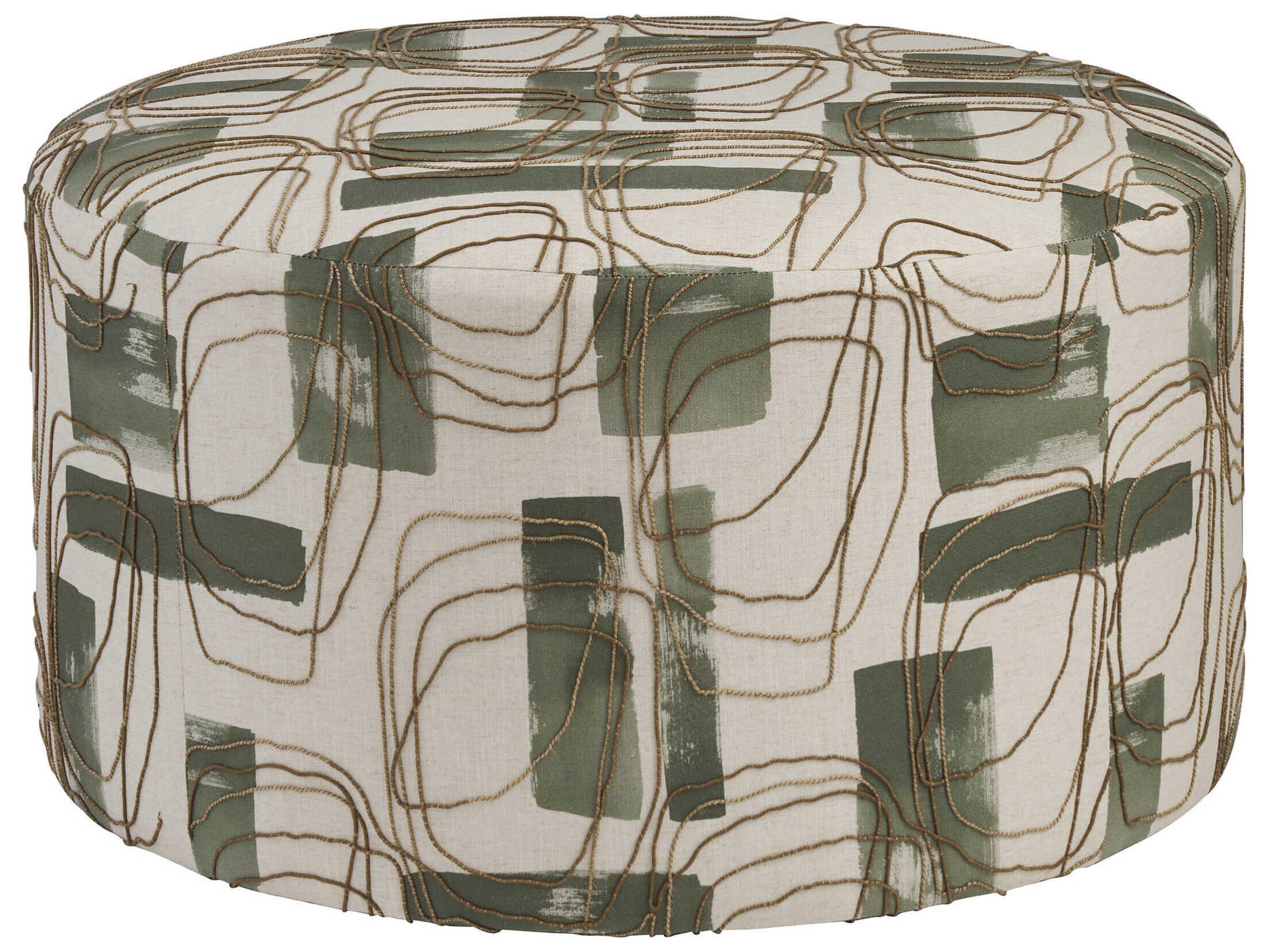 La Costa Rendova Green Upholstered Ottoman