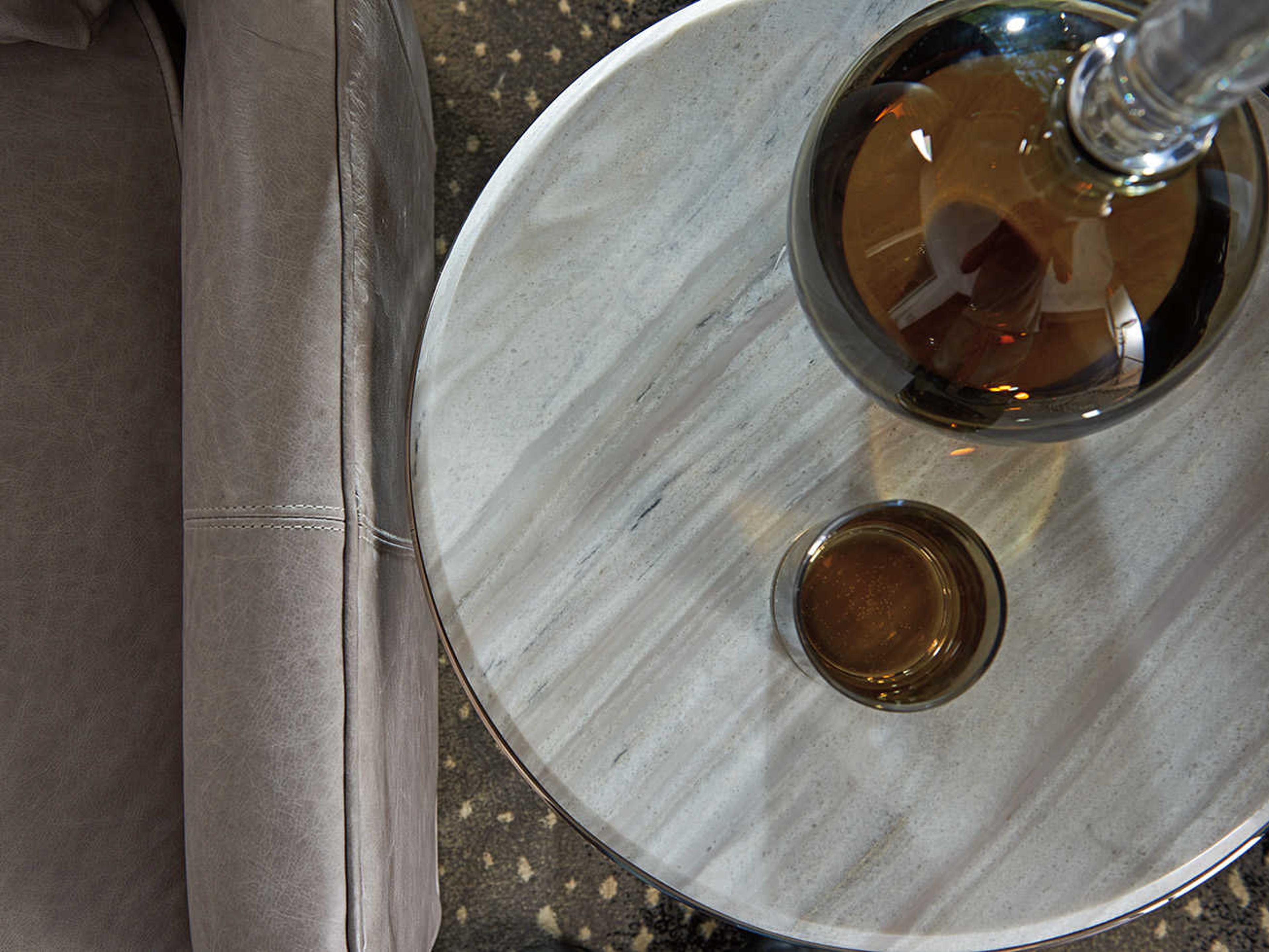 Lexington Round Marble End Table