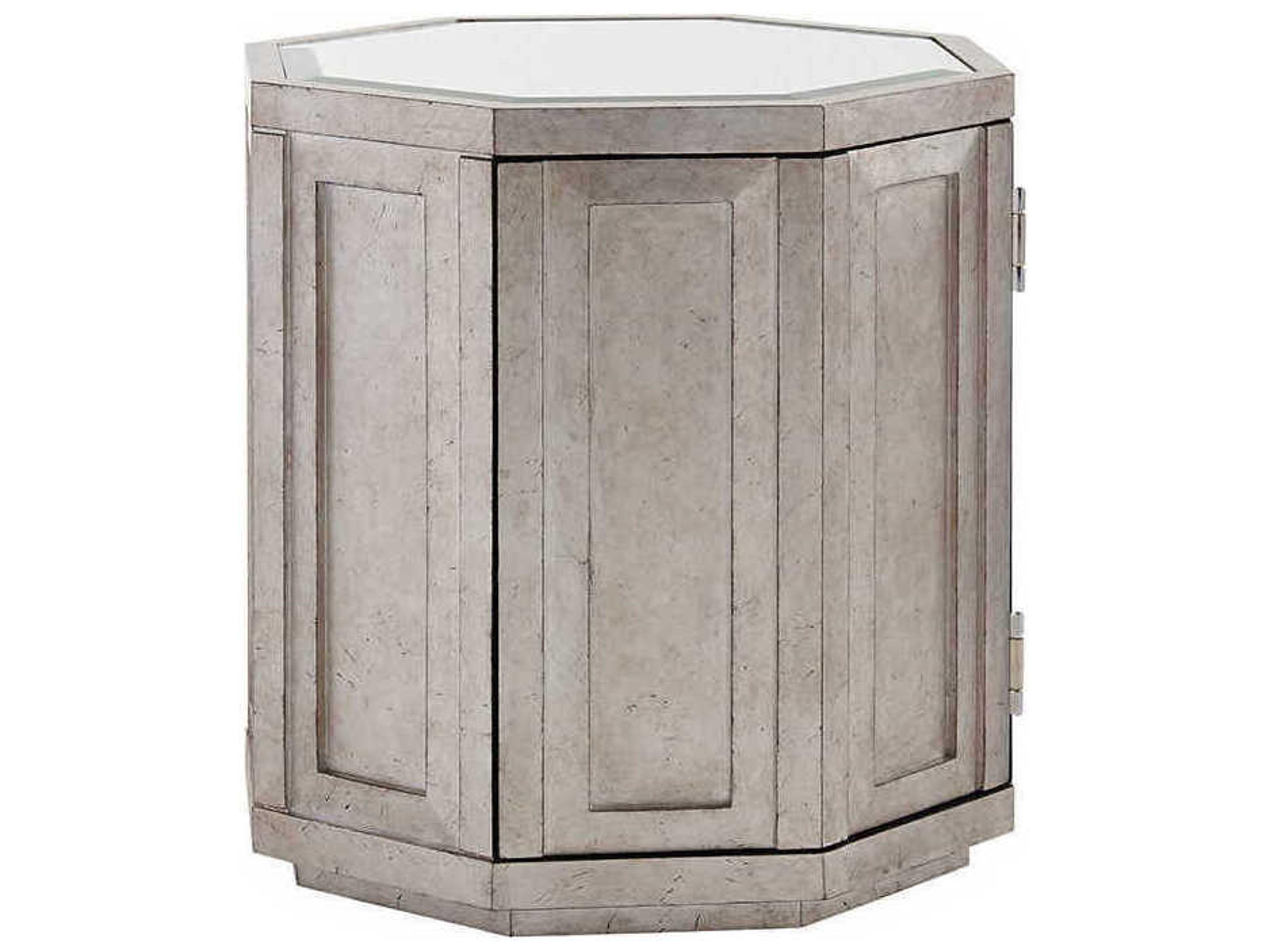 Octagon Glass End Table