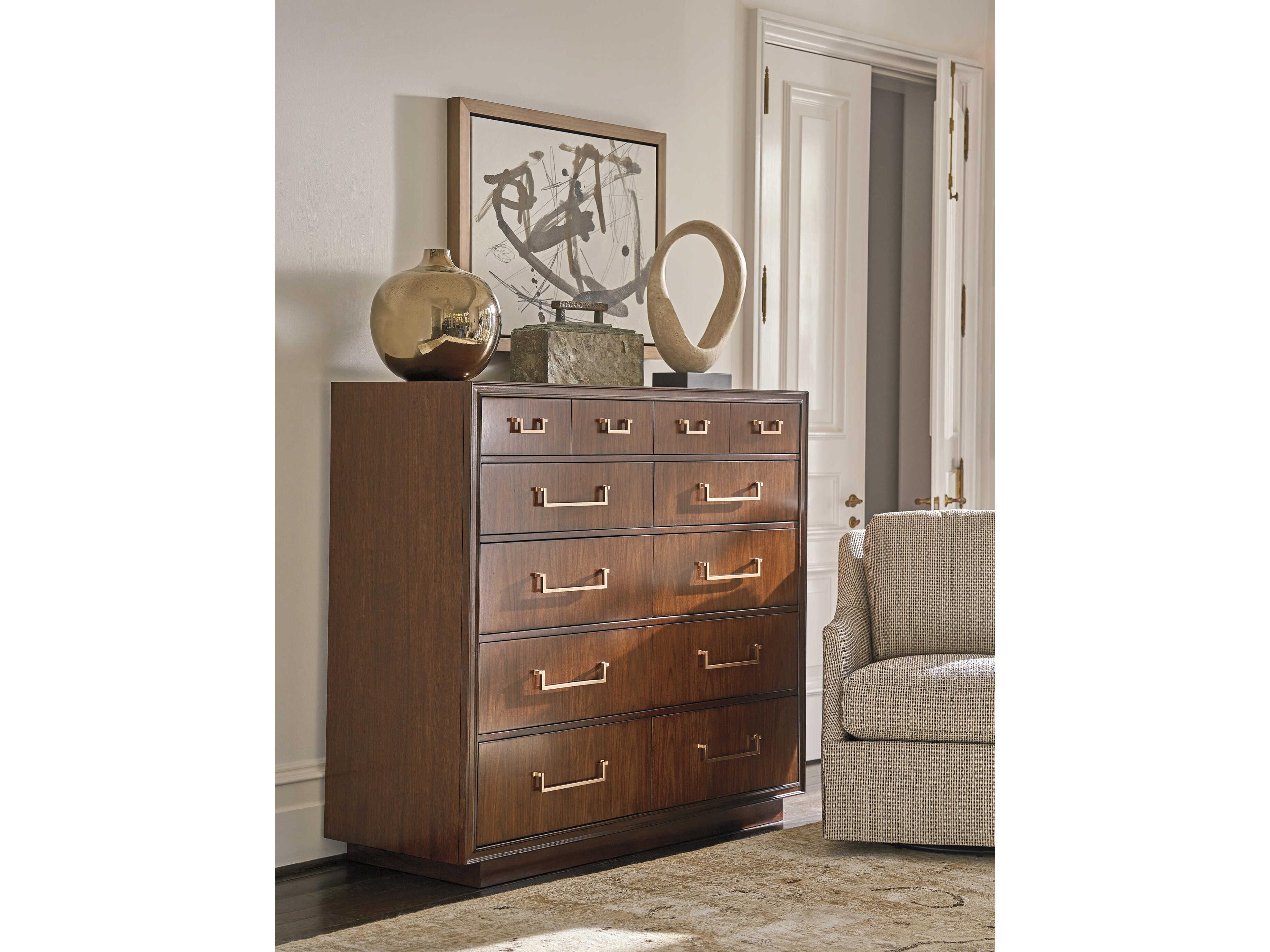 Lexington Rendezvous Ascot Brown Walnut Wood Accent Chest