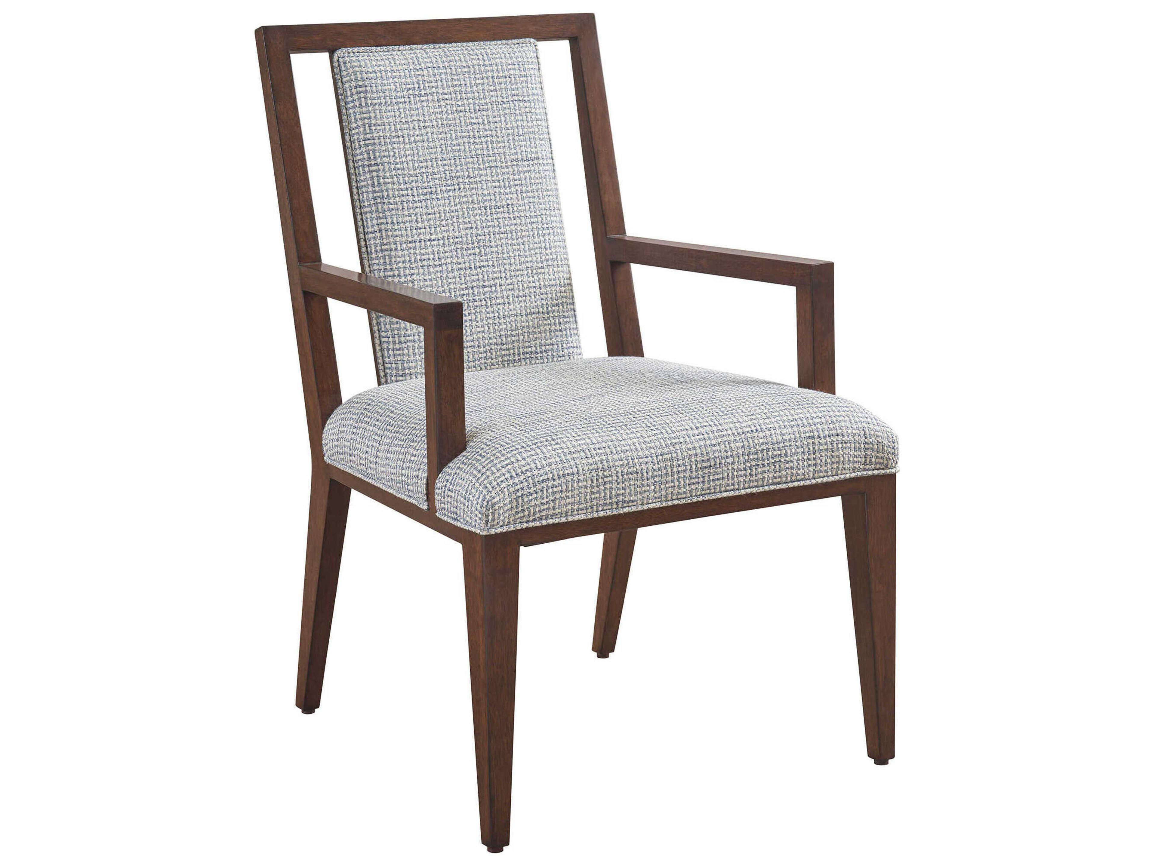 Rendezvous Boswell Blue Upholstered Arm Dining Chair